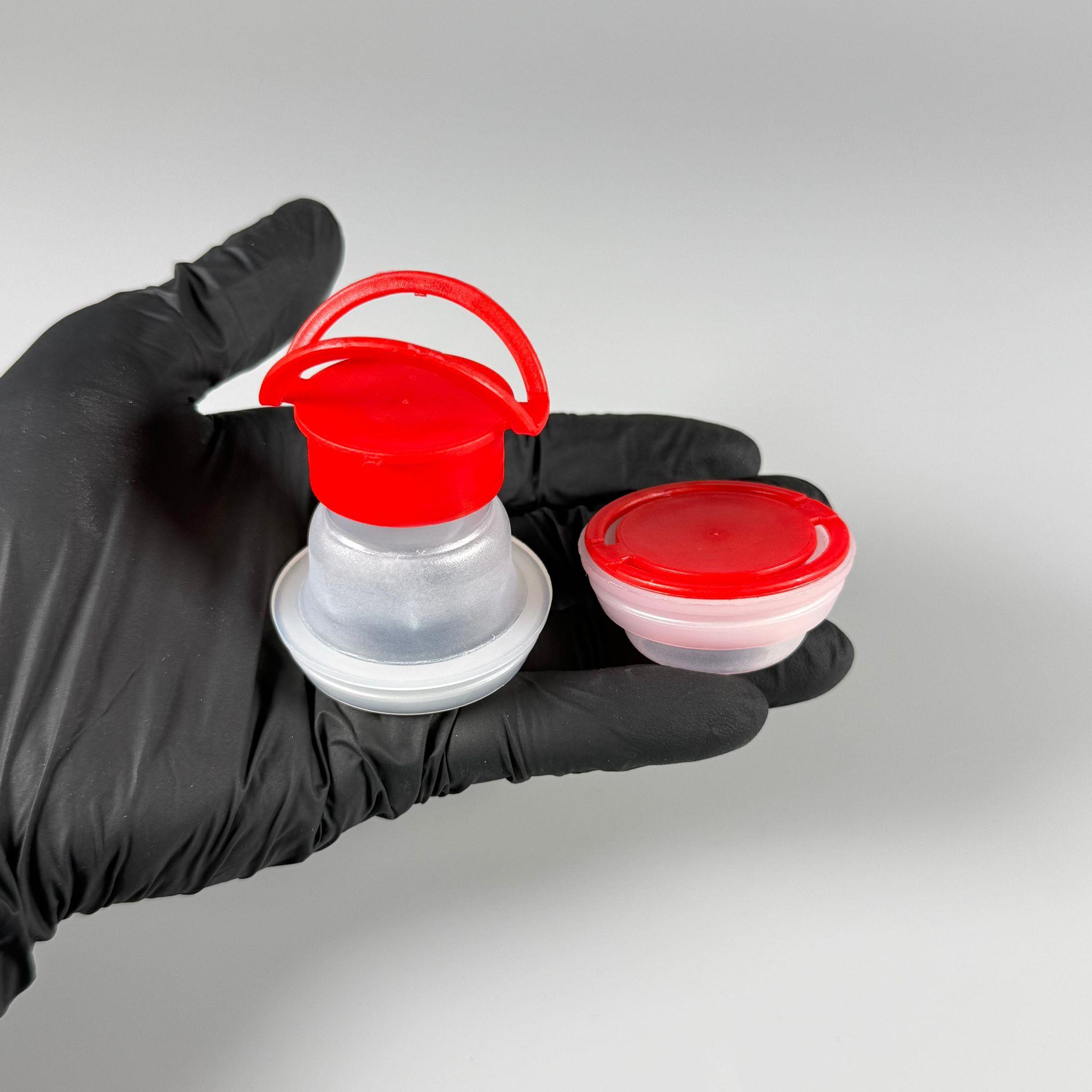 42 MM P2 K NATÜREL KIRMIZI BERİCAP (YAĞ TENEKE İÇİN) - TENEKE İÇİN PLASTİK KAPAK - YEDEK YAĞ TENEKE KAPAĞI - Çakma Metal TENEKE Kapağı