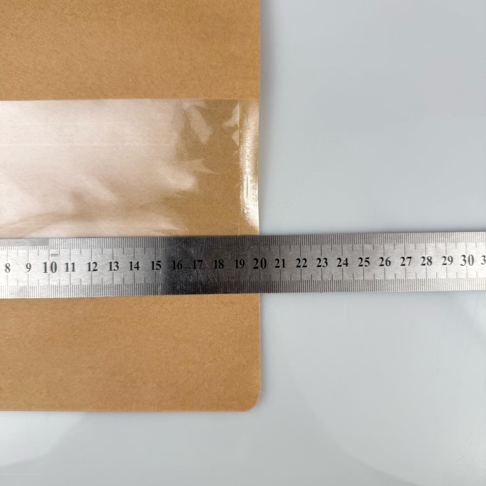 DOYPACK PENCERELİ - KRAFT AMBALAJ 21 X 31 CM - 1000 GRAM - ÇEREZ, KURU KAHVE, KURUYEMİŞ, AKTAR VB İÇİN ÇITÇITLI KİLİTLİ KESE, KRAFT TORBA, ÇEREZLİK