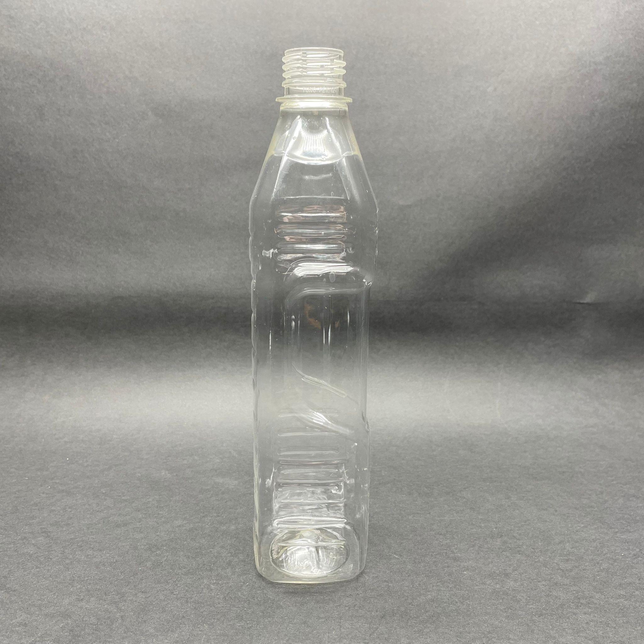 500 CC KÖŞELİ PET ŞİŞE (28 AĞIZ VİDALI) KAPAKSIZ - 500 ML KÖŞELİ PET ŞİŞE