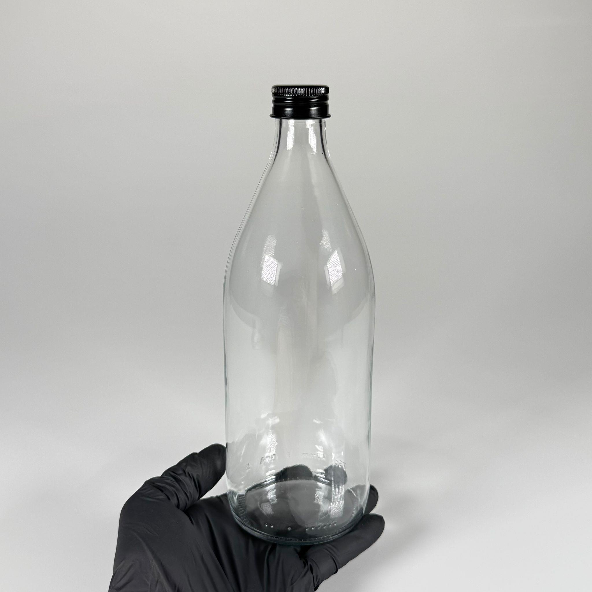 750 ML LÜKS CAM SU ŞİŞESİ - 750 CC BOŞ CAM SU ŞİŞELERİ - SİYAH ALÜMİNYUM METAL KAPAKLI (ELLE AÇILIP KAPANABİLİR) - RESTORAN, CAFE, OTEL VS İÇİN PREMİUM CAM ŞİŞE