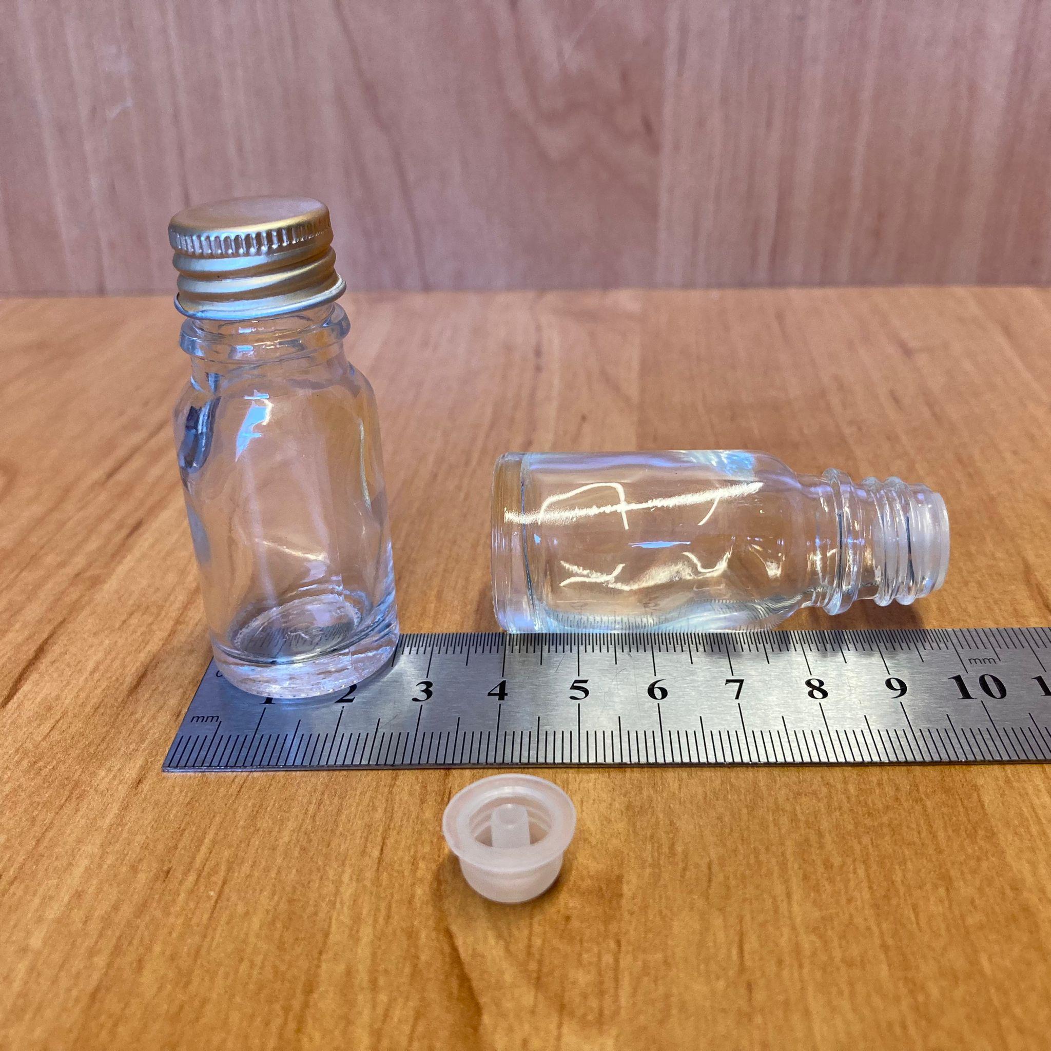 10 CC ŞEFFAF İÇTEN DAMLALIKLI - GOLD METAL KAPAKLI CAM ŞİŞE - 10 ML KOLONYA TIPALI CAM ŞİŞE - DAMLALIKLI BOŞ ŞİŞE