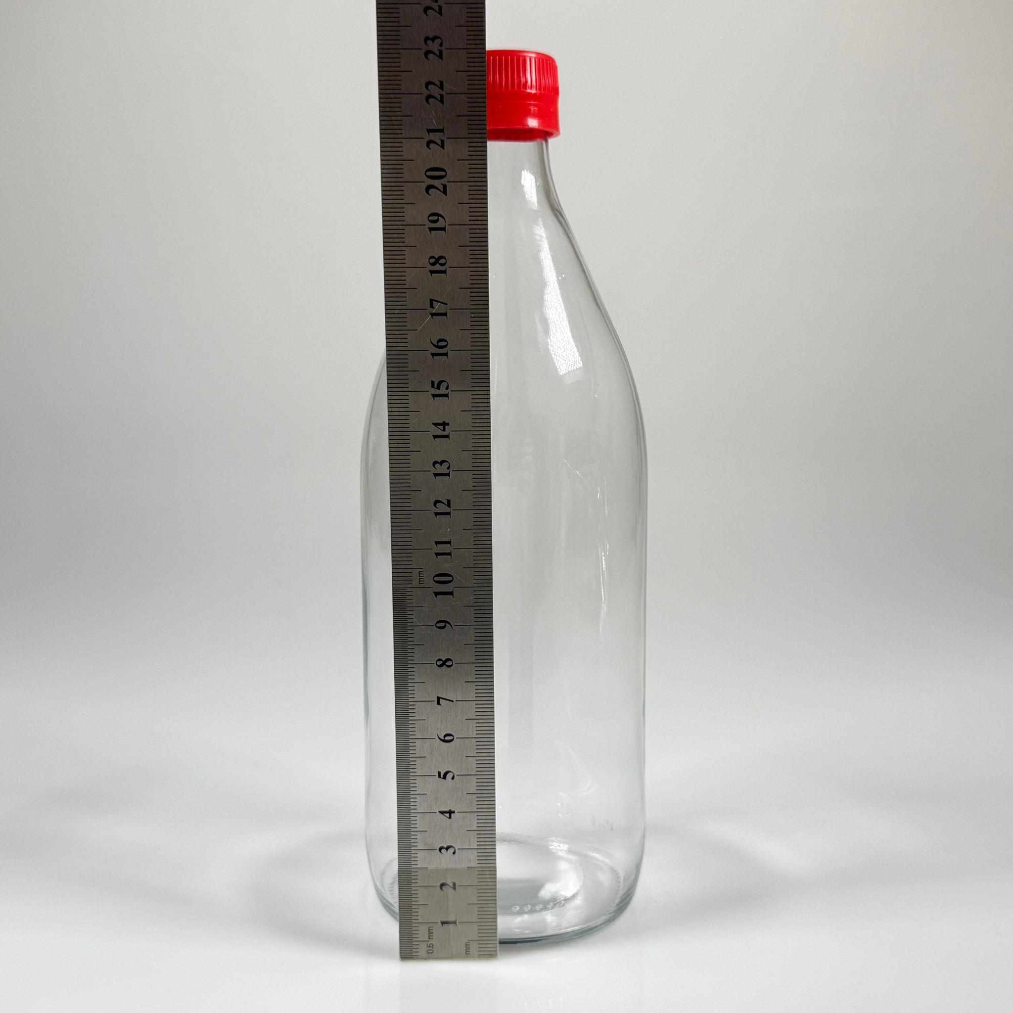 750 CC CAM ŞİŞE - KIRMIZI KİLİTLİ KAPAKLI - 750 ML CAM ŞİŞE