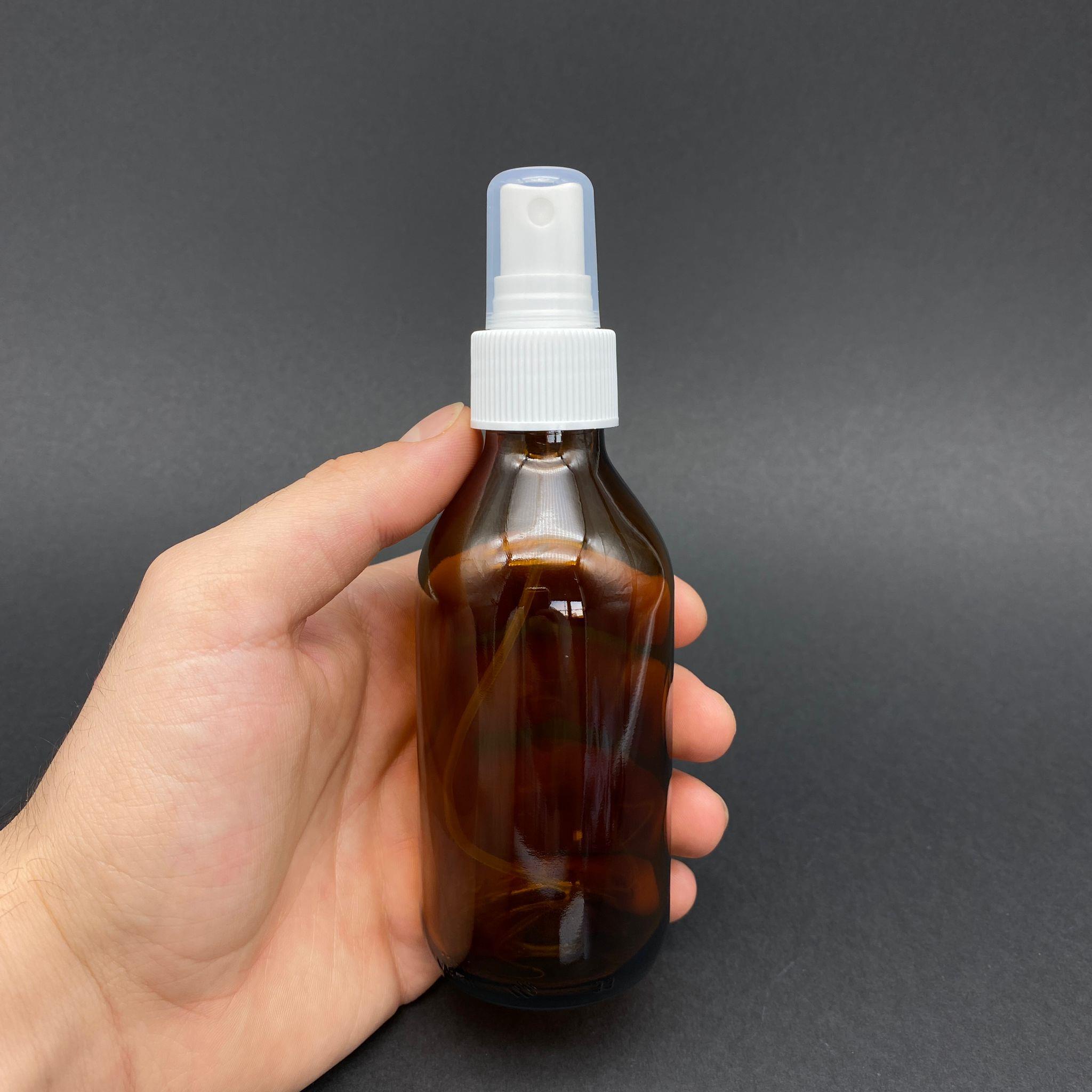 125 CC AMBER CAM ŞİŞE - BEYAZ SPREYLİ - 125 ML KAHVERENGİ BOŞ SPREY ŞİŞESİ (AĞIZ ÇAPI 25 MM)