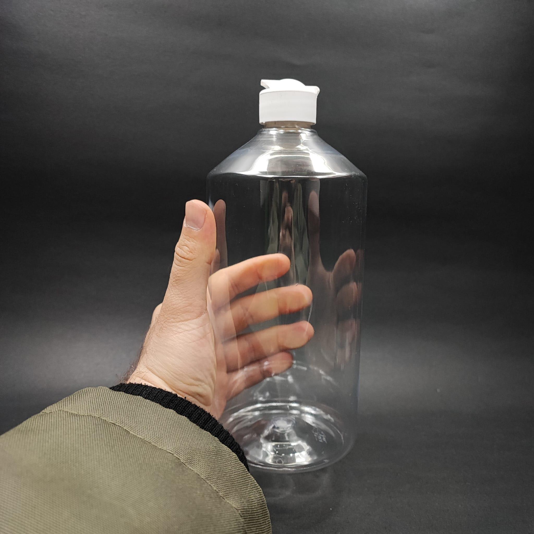 950 CC PET ŞAMPUAN ŞİŞESİ (DÜZ) - BEYAZ FLİPTOP KAPAKLI - 950 ML BOŞ PLASTİK ŞAMPUAN , DETERJAN ŞİŞESİ
