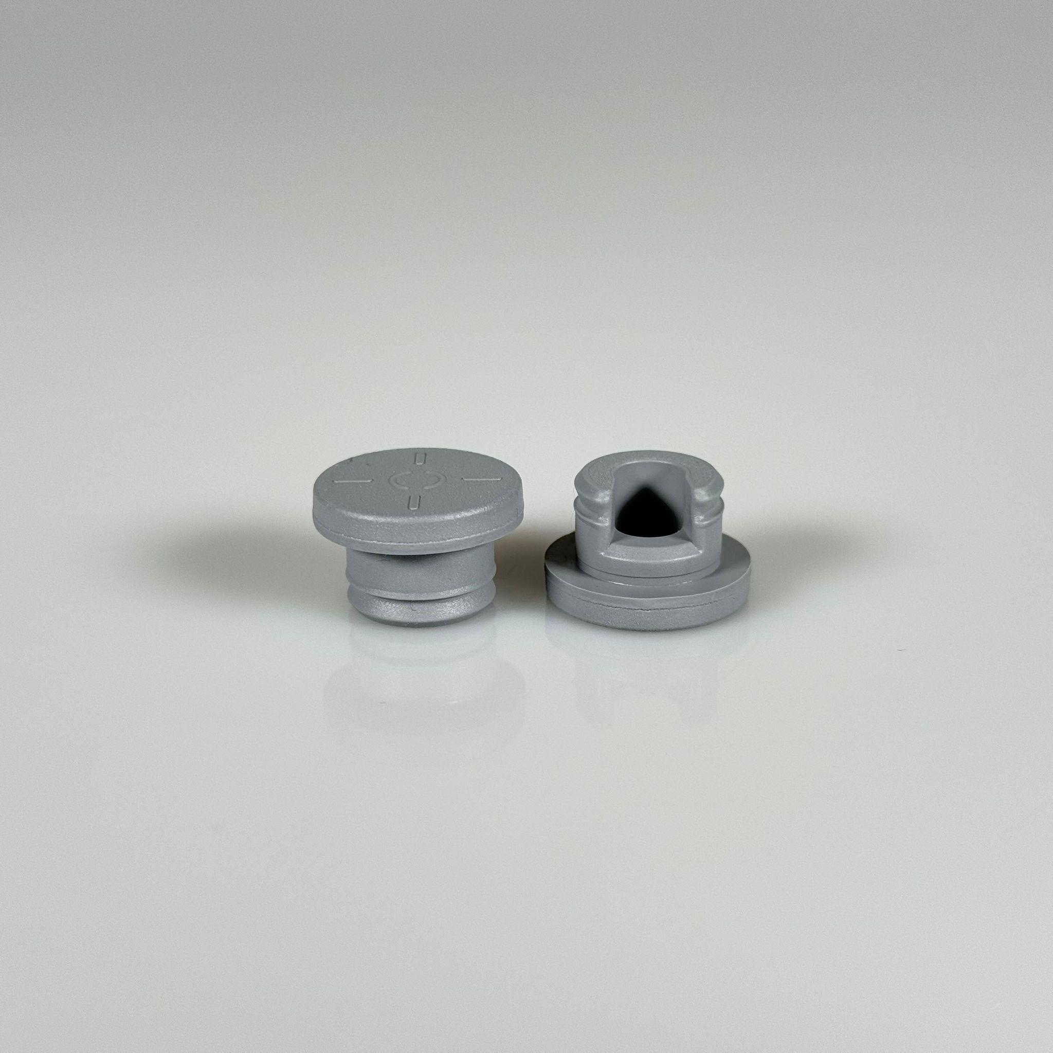 PENİSİLİN FLAKON KAUÇUK TAPA - BUTIL TAPA - UZUN GRİ (20 AĞIZ FLAKON ŞİŞELERE UYAR) - AÇIK GRİ