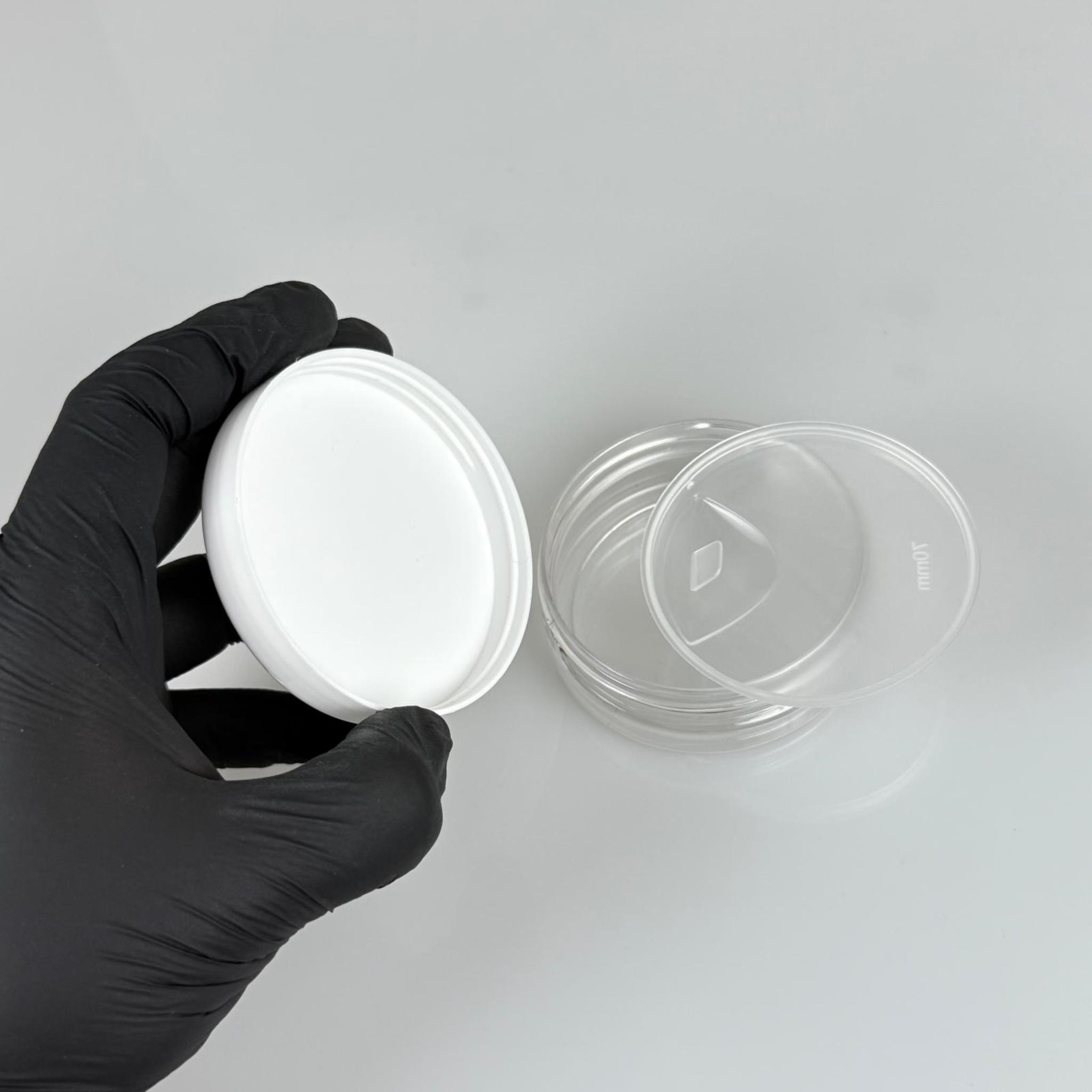 50 ML SERT PET KAVANOZ + BEYAZ PLASTİK KAPAK + İÇ TIPA - 50 CC KALIN ŞEFFAF PLASTİK KAVANOZ BEYAZ PLASTİK KAPAKLI İÇ TIPALI TAKIM - KREM KAVANOZLARI