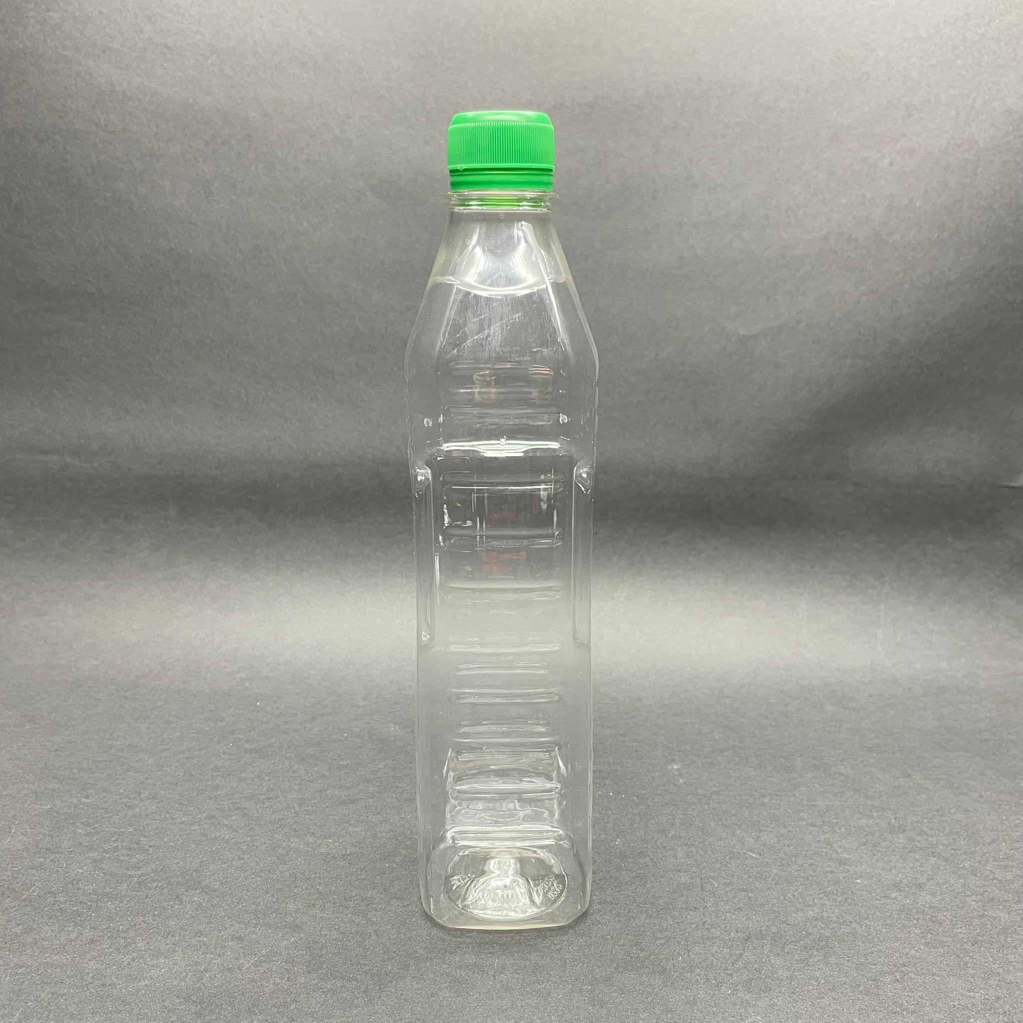 500 CC KÖŞELİ PET ŞİŞE - YEŞİL KİLİTLİ KAPAKLI 500 ML KÖŞELİ PLASTİK ŞİŞE - ZEYTİNYAĞ ŞİŞESİ