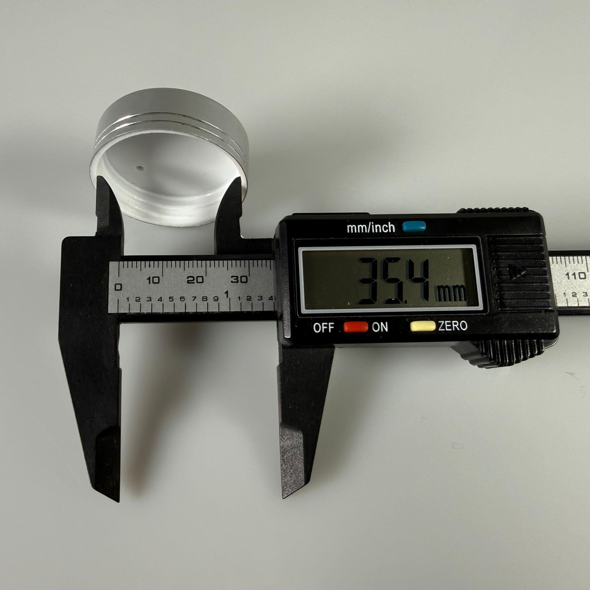35 MM VİDALI GÜMÜŞ METAL KAPAK - ÇİFT YALDIZLI