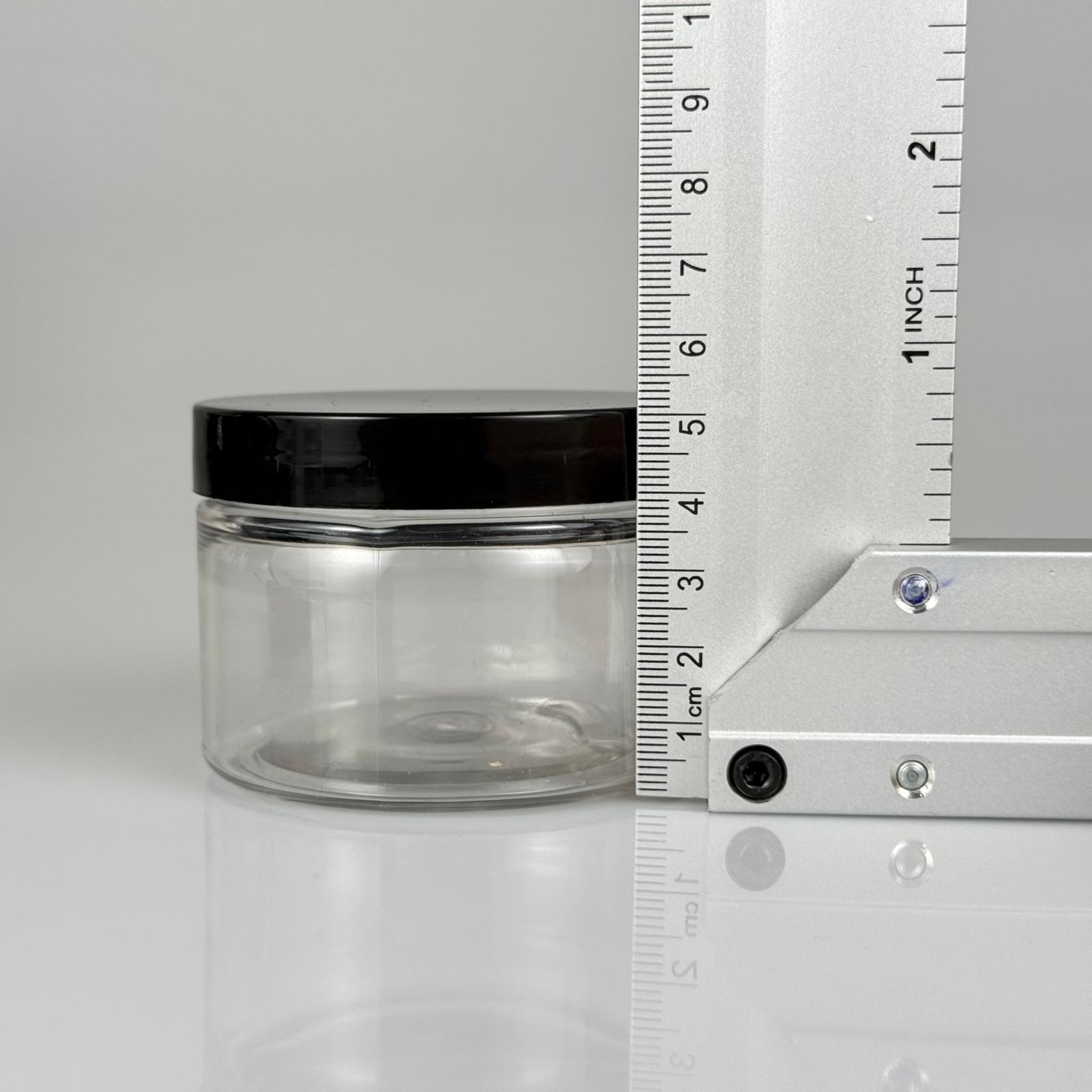 150 ML SERT PET KAVANOZ + SİYAH PLASTİK KAPAK + KENDİNDEN YAPIŞKANLI KÖPÜK CONTALI TAKIM - 150 CC ŞEFFAF KALIN PET KAVANOZ