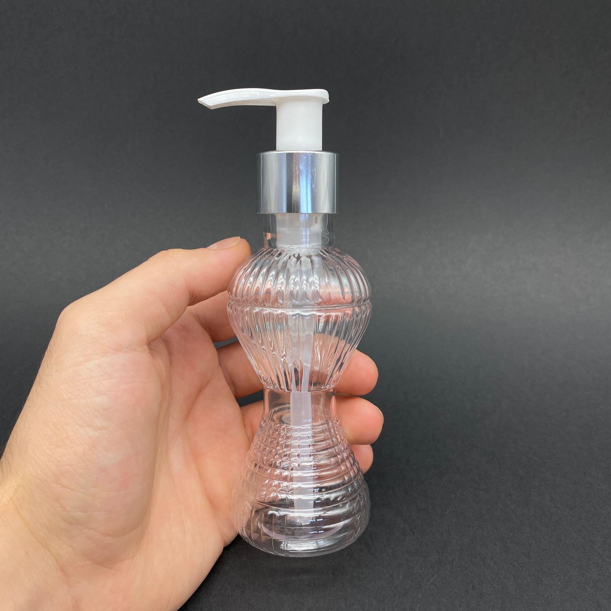 100 CC PIRLANTA MODEL PET ŞİŞE - GÜMÜŞ POMPALI - 100 ML POMPALI PLASTİK ŞİŞE