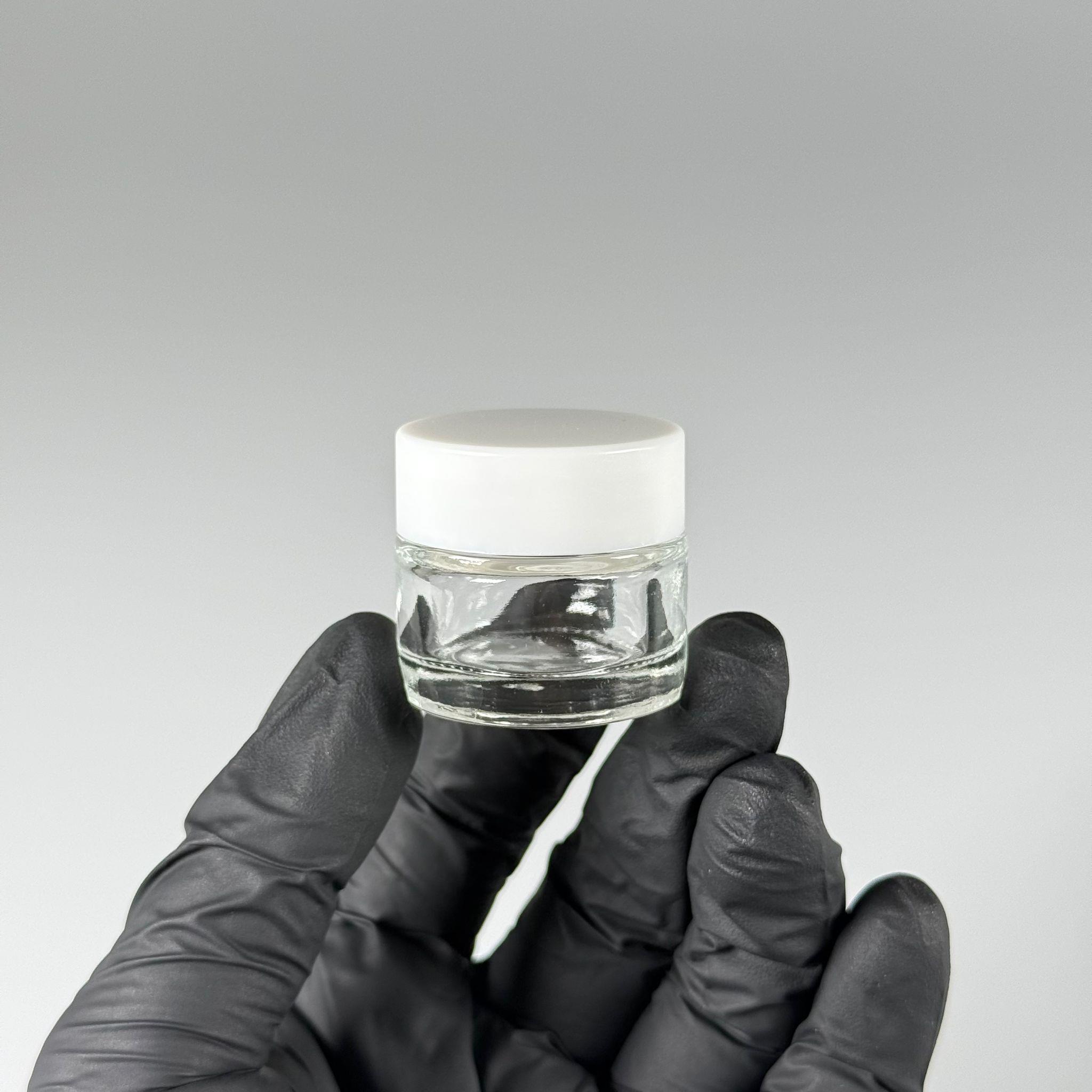 10 CC CAM ŞEFFAF KREM KAVANOZU - BEYAZ KAPAKLI İÇ CONTALI - 10 ML SAYDAM KREM KAVANOZU