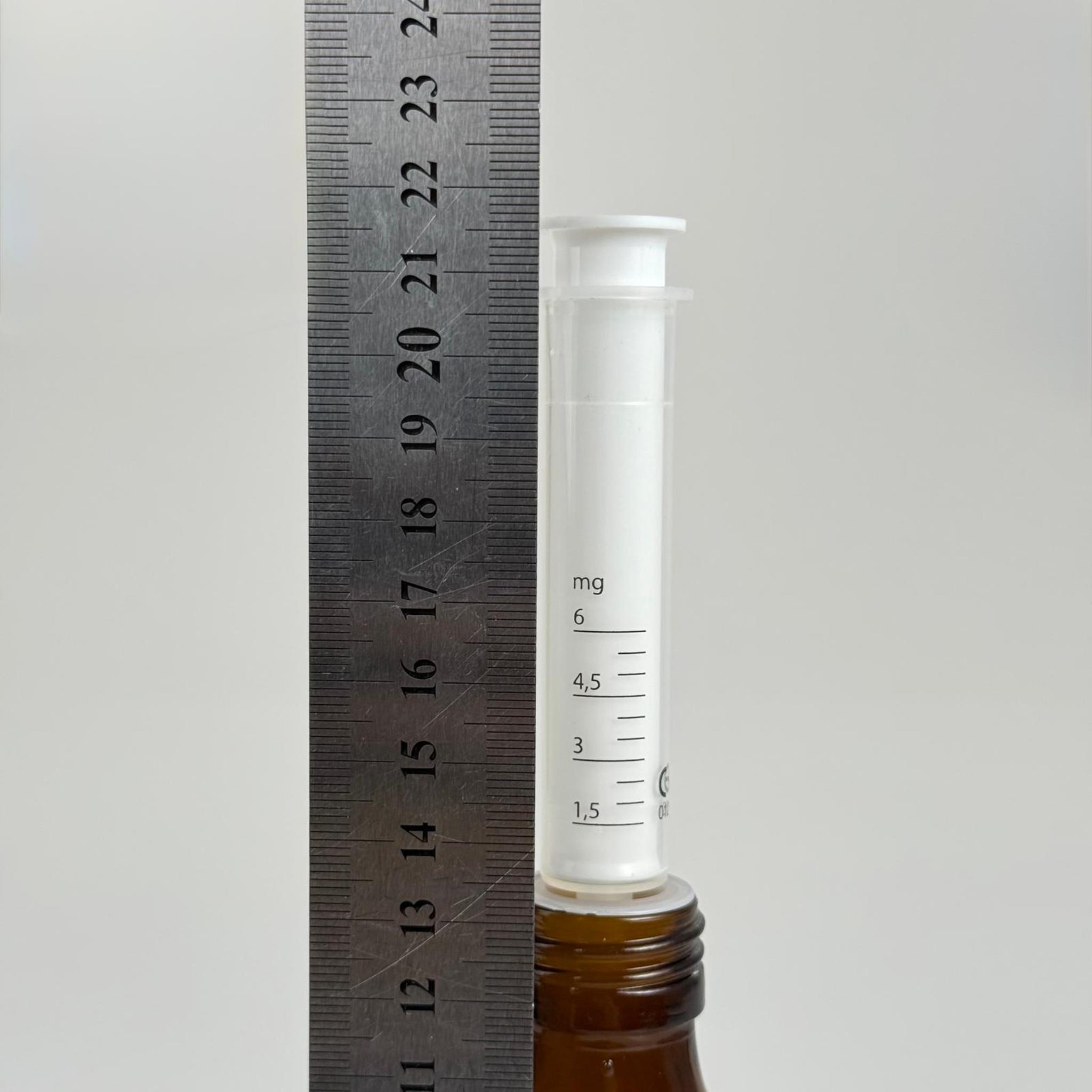 100 ML YASSI CAM ECZA ŞİŞESİ + 6 ML DOZAJ PİPETİ + DOZAJ TIPASI + CONTALI PLASTİK KAPAK TAKIM