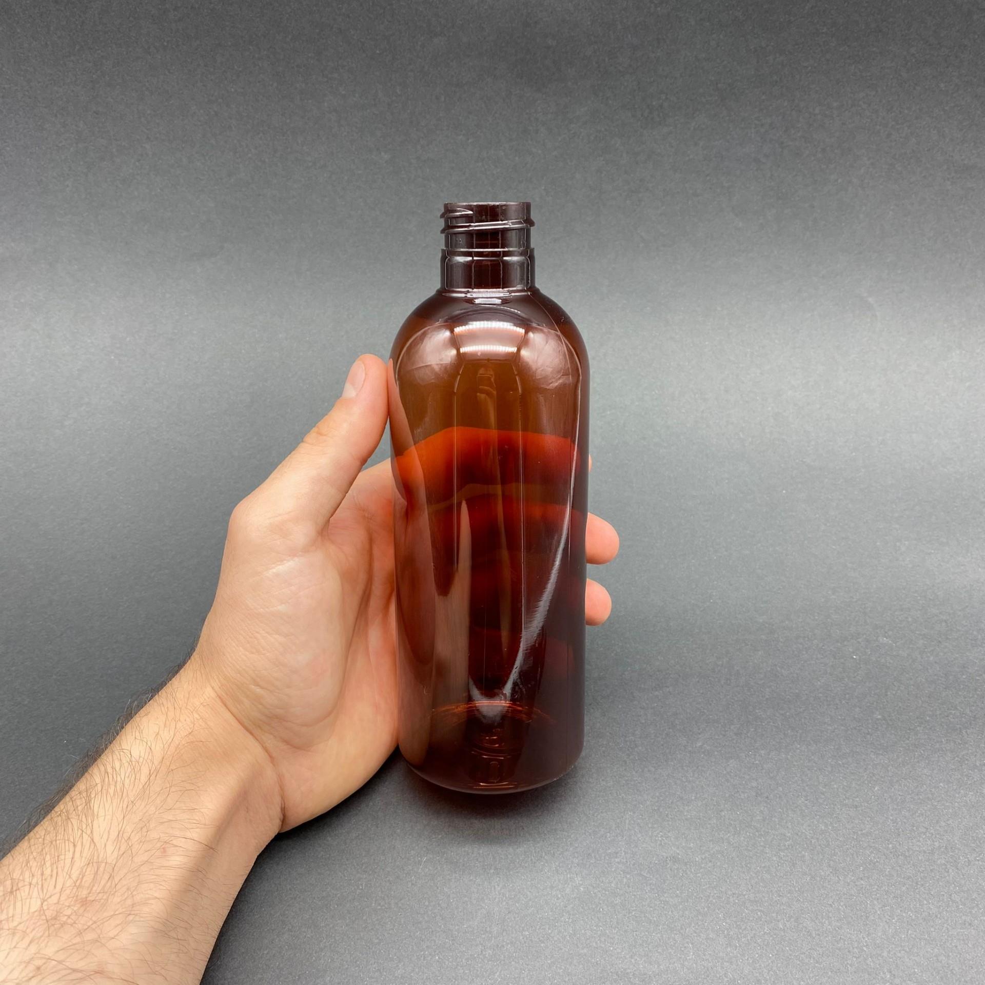 400 CC AMBER ŞAMPUAN ŞİŞESİ MERMİ MODEL KAPAKSIZ (28 AĞIZ)