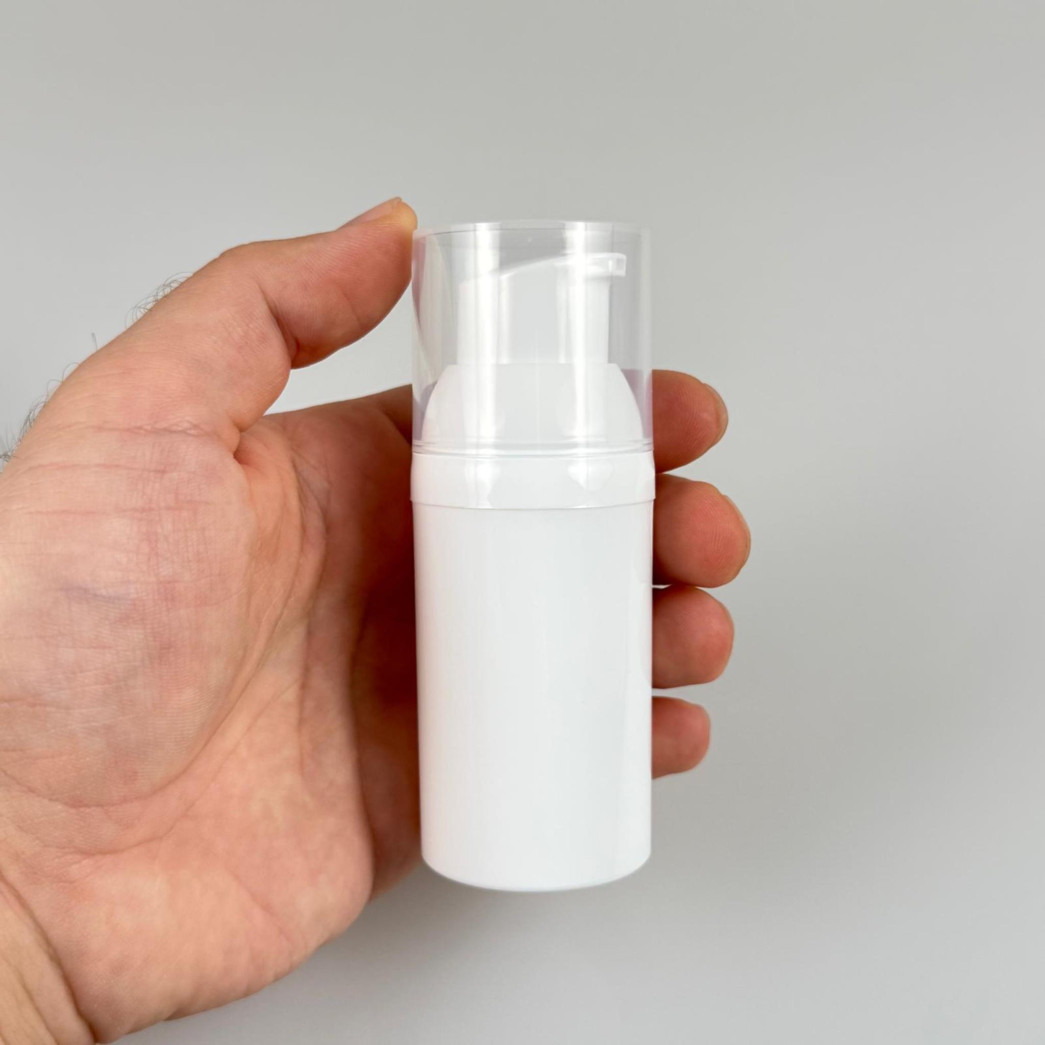 BOŞ KREM VE LOSYON ŞİŞESİ 30 ML BOŞ AİRLESS ŞİŞE - HAVASIZ POMPALI BEYAZ AİRLESS ASANSÖR ŞİŞE - GÜNEŞ KREMİ , TONİK VB AMBALAJI