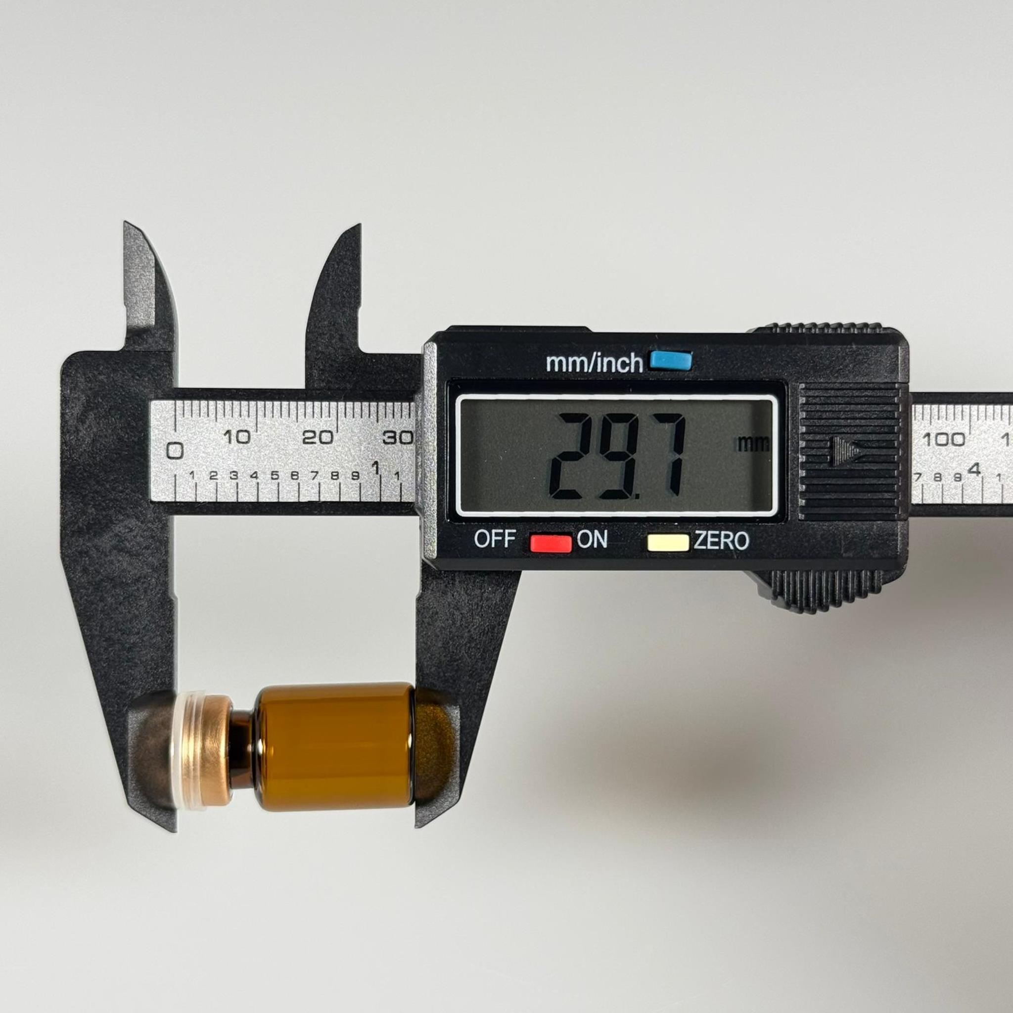 2 ML vial flakon şişe - 13 ağız 2 cc amber cam ilaç şişesi + kauçuk butil enjektör tıpası + gold alüminyum kapaklı takım