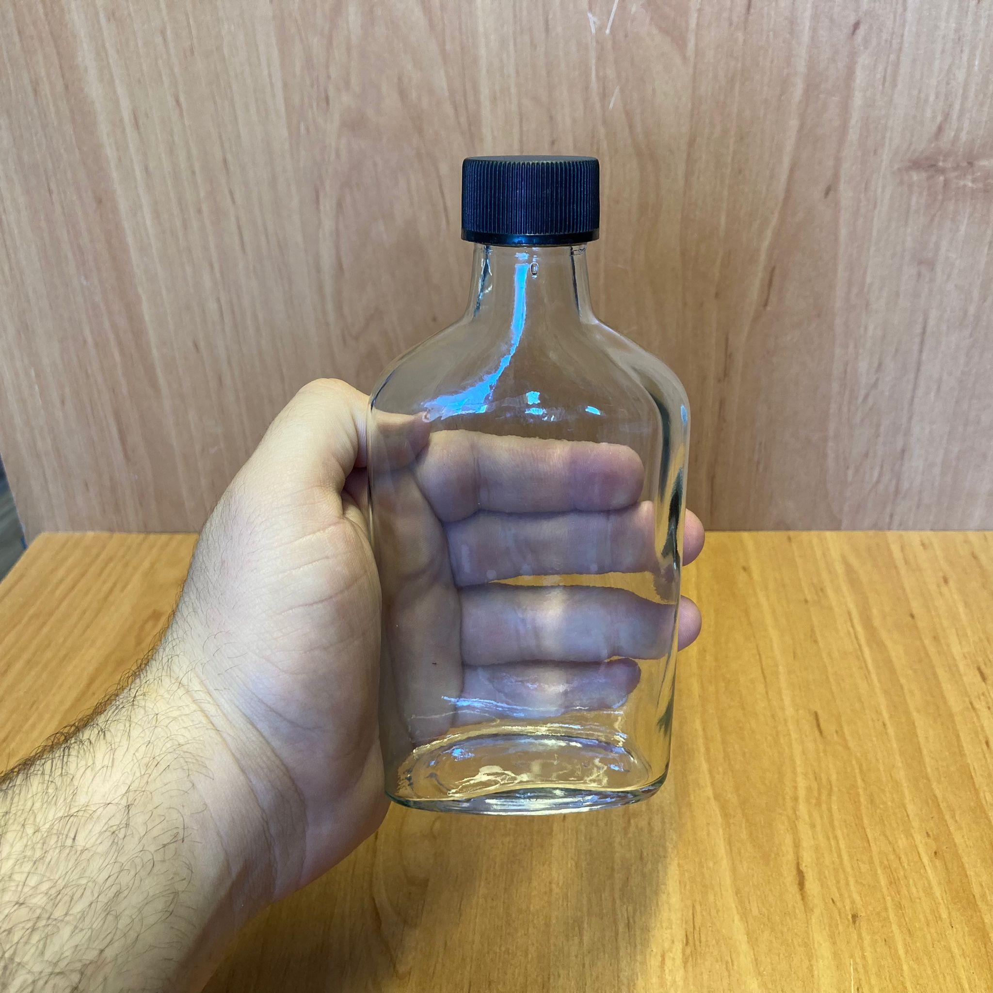 200 CC YASSI CAM ŞİŞE -SOĞUK KAHVE ŞİŞESİ- SİYAH PLASTİK KAPAKLI- 28 AĞIZ - 200 ML YASSI CAM ŞİŞE - COLDBREW ŞİŞESİ - İTHAL