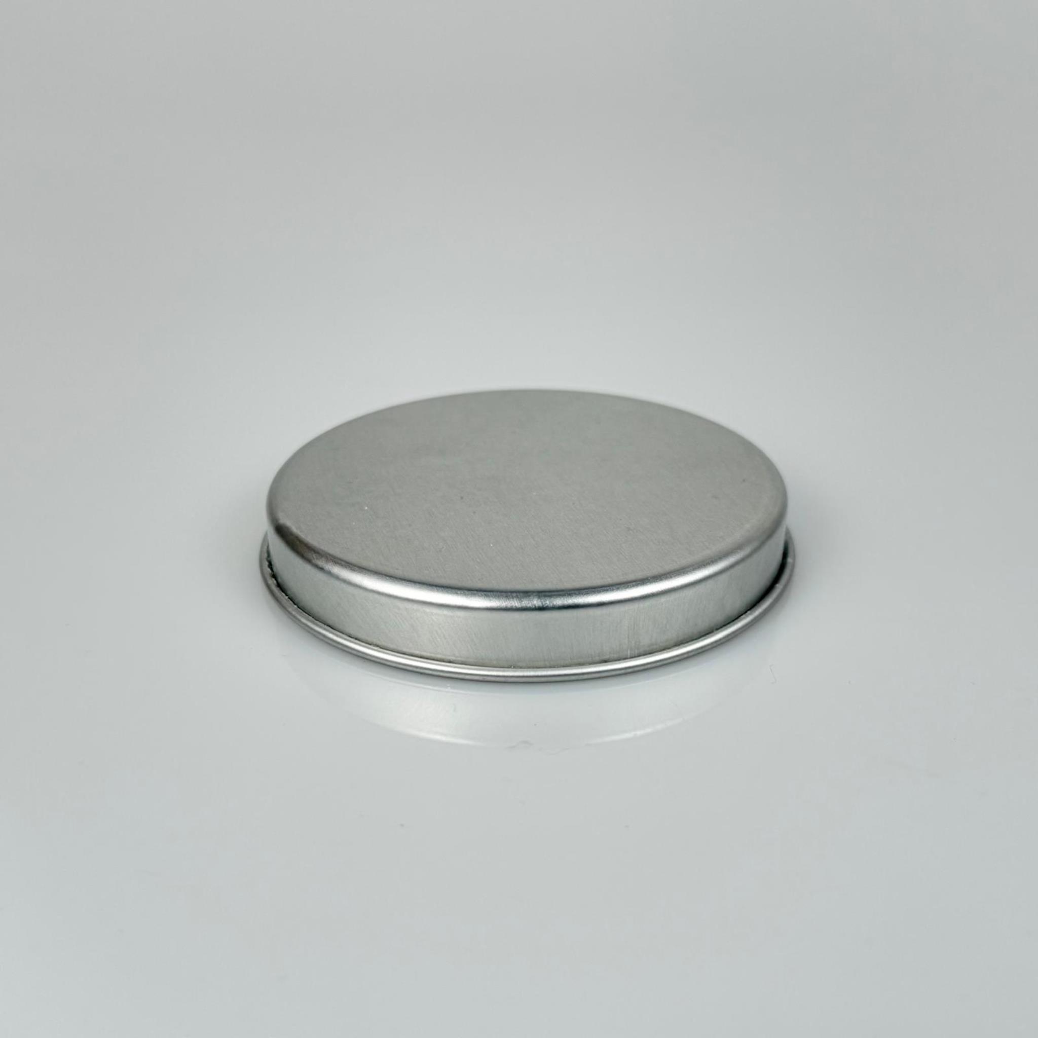 50 CC TENEKE KUTU - GÜMÜŞ - KAPAKSIZ - METAL AMBALAJ - MUM TENEKESİ 77x 12 MM