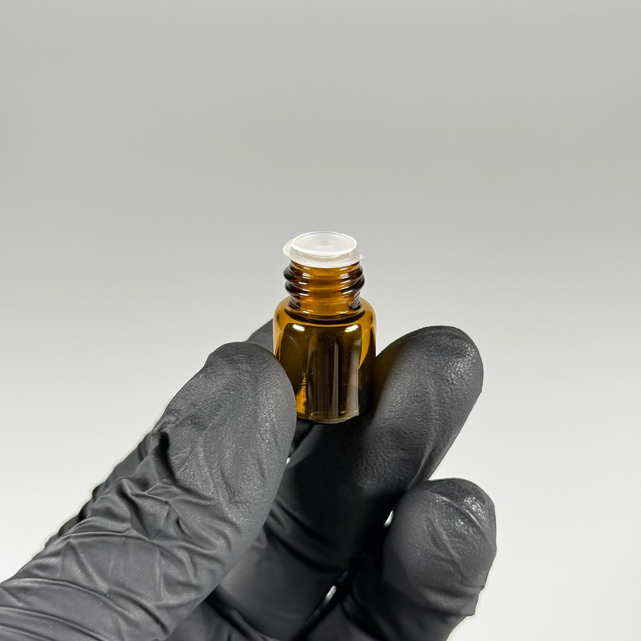 2 CC AMBER İNCE CAM ŞİŞE - BEYAZ KAPAKLI + İÇTEN DAMLALIKLI - 2 ML CAM ŞİŞE