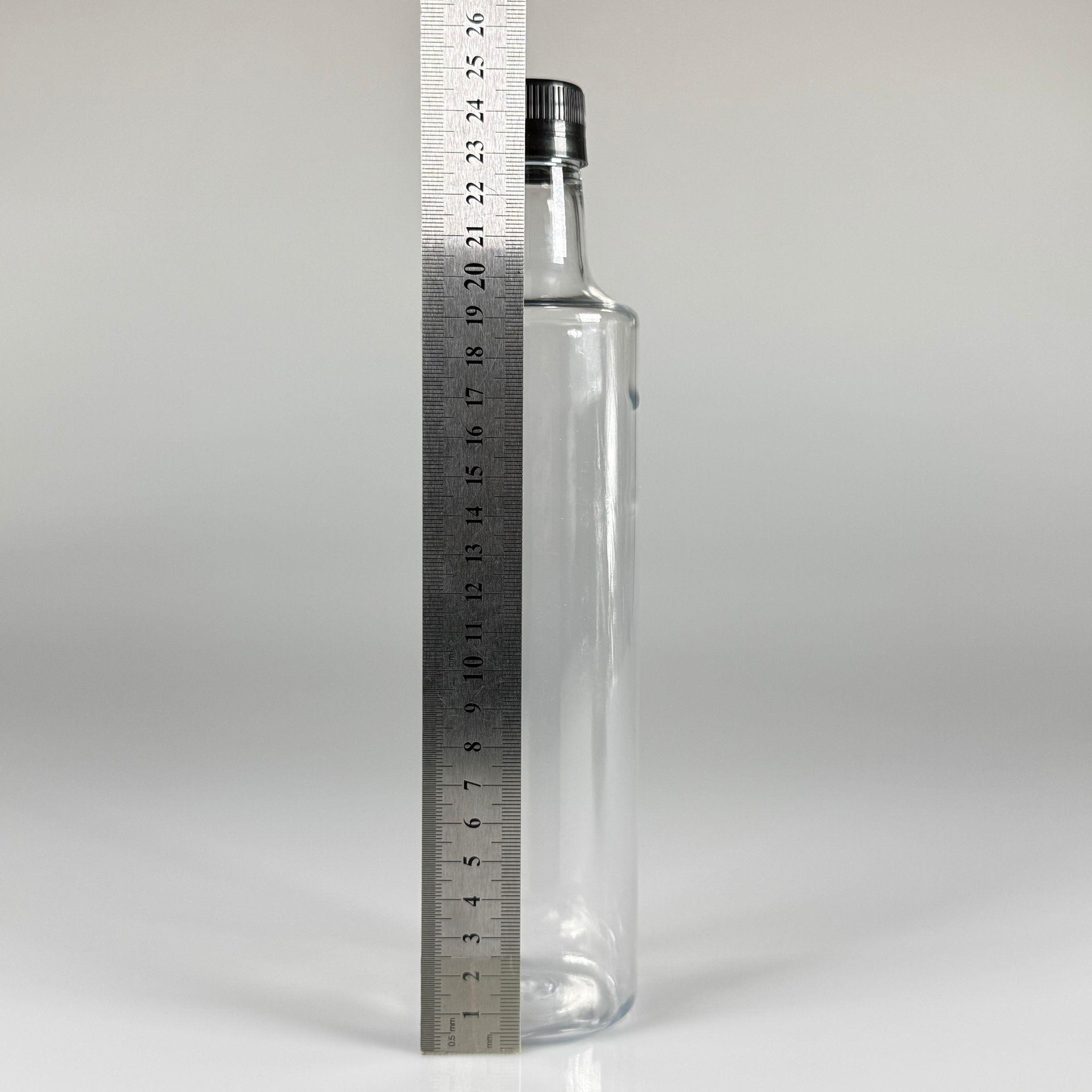 500 CC DORİKA SİLİNDİR PET ŞİŞE - CONTALI KİLİTLİ SİYAH KAPAKLI -  (60 GR) CAM GÖRÜNÜMLÜ SERT KALIN KIRILMAZ 500 ML SİLİNDİR PLASTİK ŞİŞE