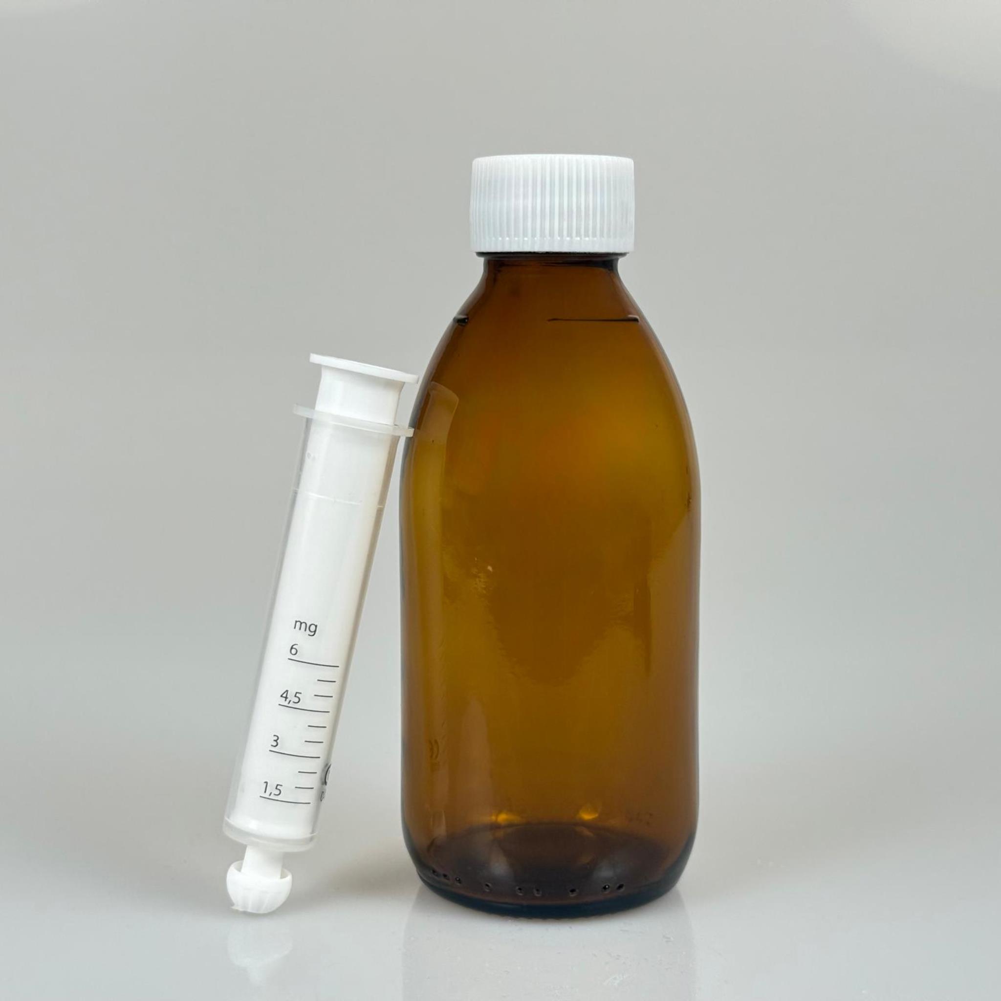 200 ML CAM ECZA ŞİŞESİ + 6 ML DOZAJ PİPETİ + DOZAJ TIPASI + CONTALI PLASTİK KAPAK TAKIM