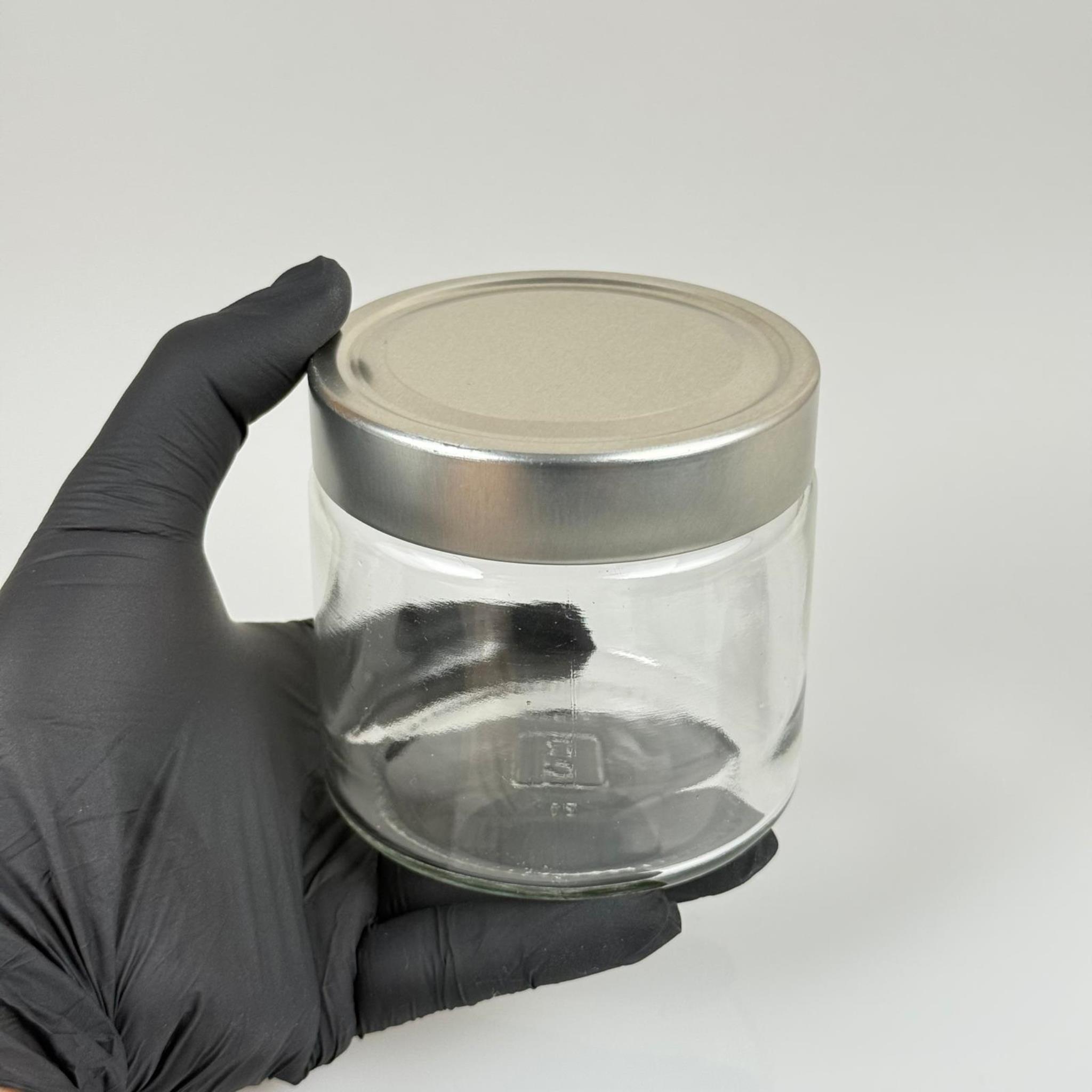 370 CC ALMAN KAVANOZ - GÜMÜŞ KAPAKLI - 370 ML DERİN KAPAKLI CAM KAVANOZ