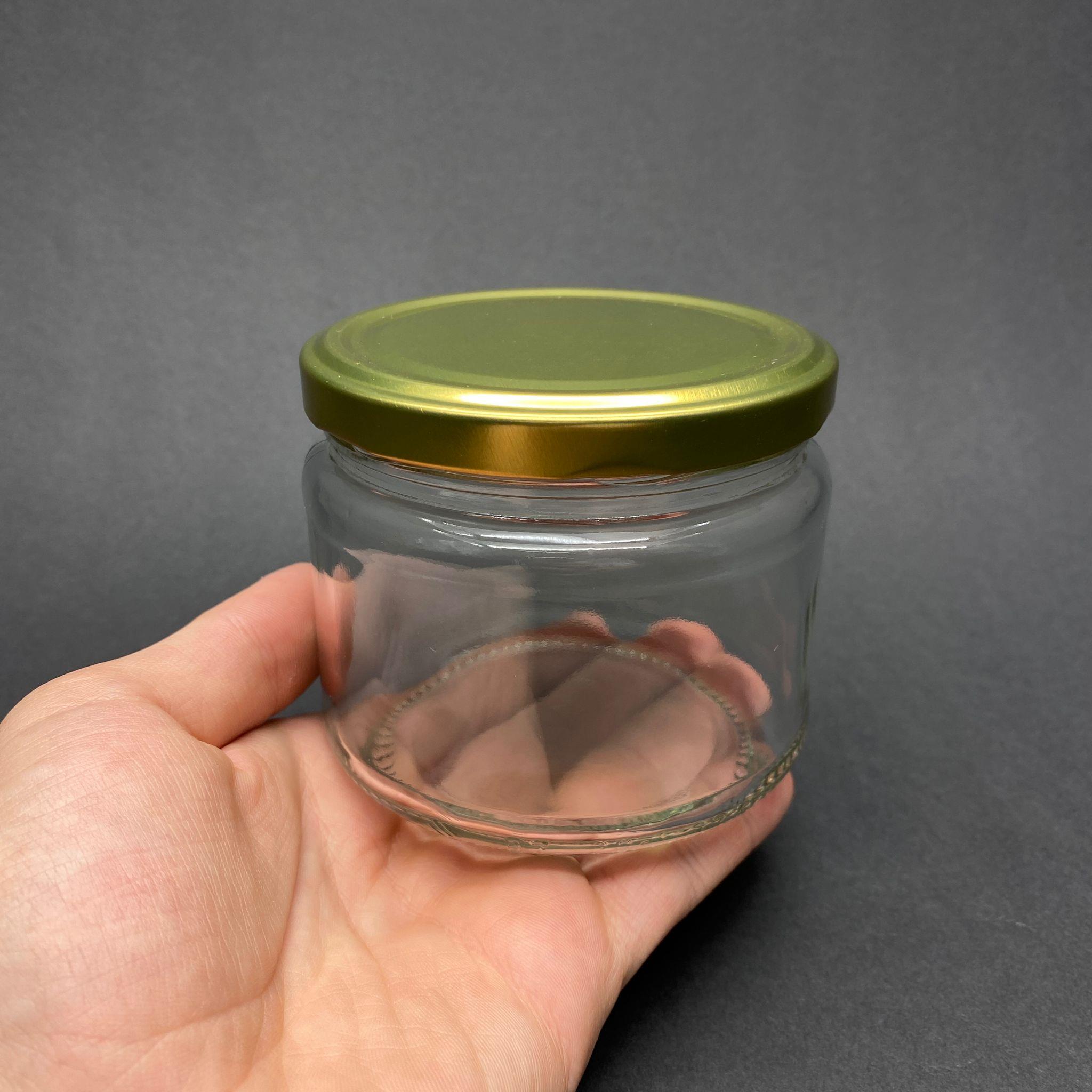 300 CC CAM KAVANOZ (SİLME HACİM 330 ML) - GOLD METAL KAPAKLI - 300 ML CAM KAVANOZ - MAGNOLİA TATLI KAVANOZU - PAŞABAHÇE