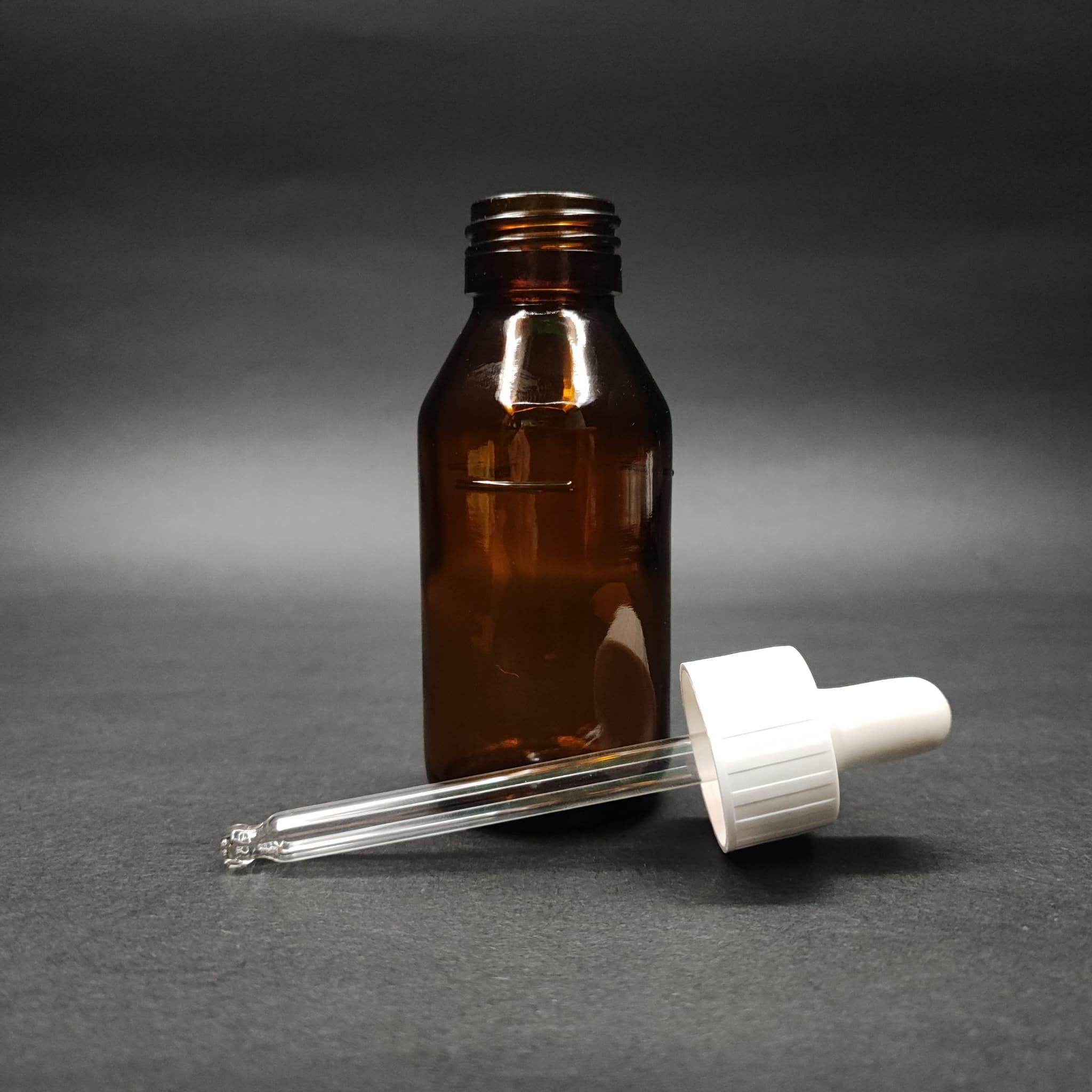 60 ML DOLUMU KOLAY, GENİŞ AĞIZLI CAM DAMLALIKLI ŞİŞE (25 MM AĞIZ)  - 60 CC BEYAZ DAMLALIKLI CAM ECZA ŞİŞESİ - AMBER KAHVERENGİ
