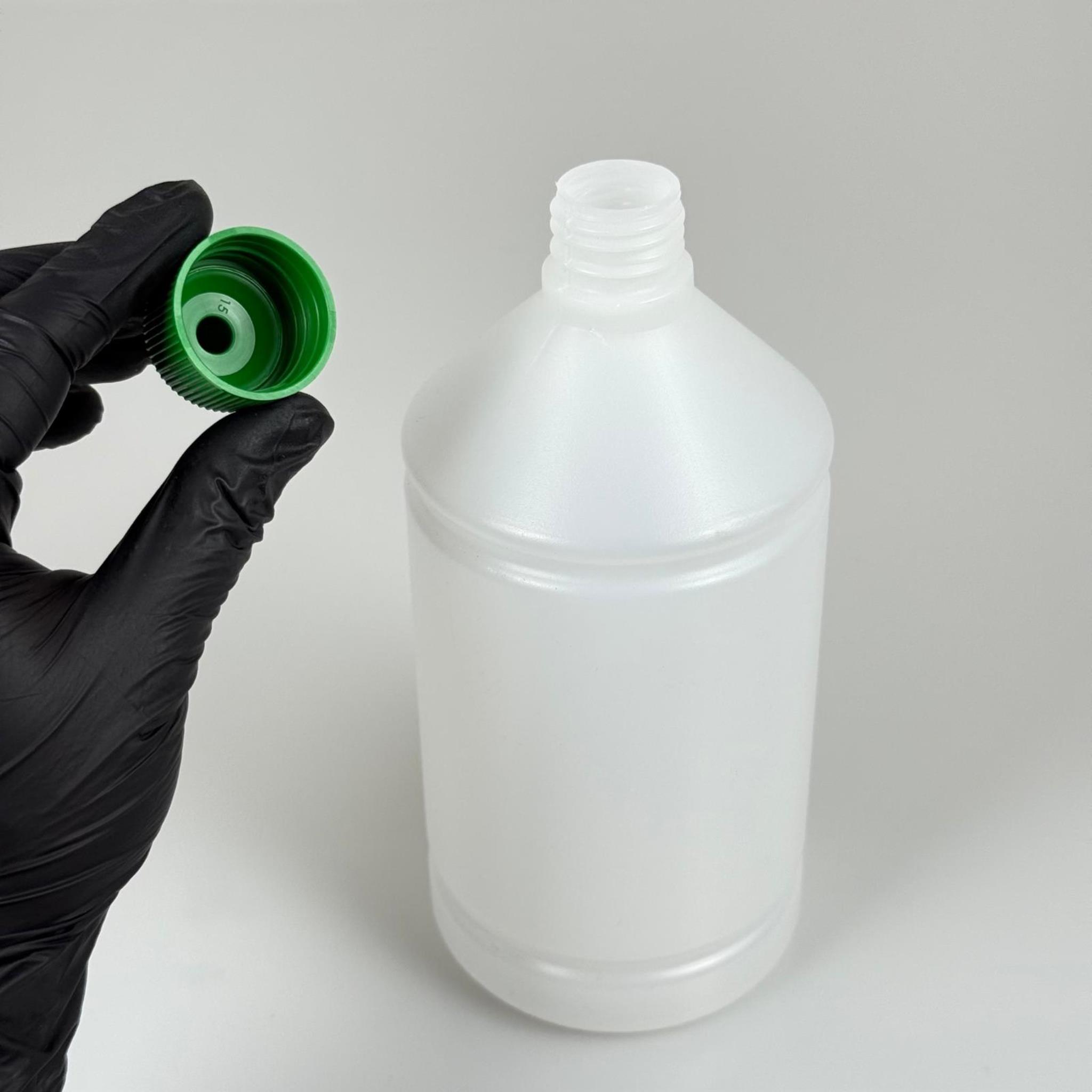 ZEYTİNYAĞI, SOS, ACI SOS, SİRKE, SRIRACHA VB BOŞ ŞİŞELERİ - YEŞİL SİVRİ TWİST AKITICI KAPAK + 1000 ML NATÜREL POLİETİLEN PLASTİK ŞİŞE TAKIM