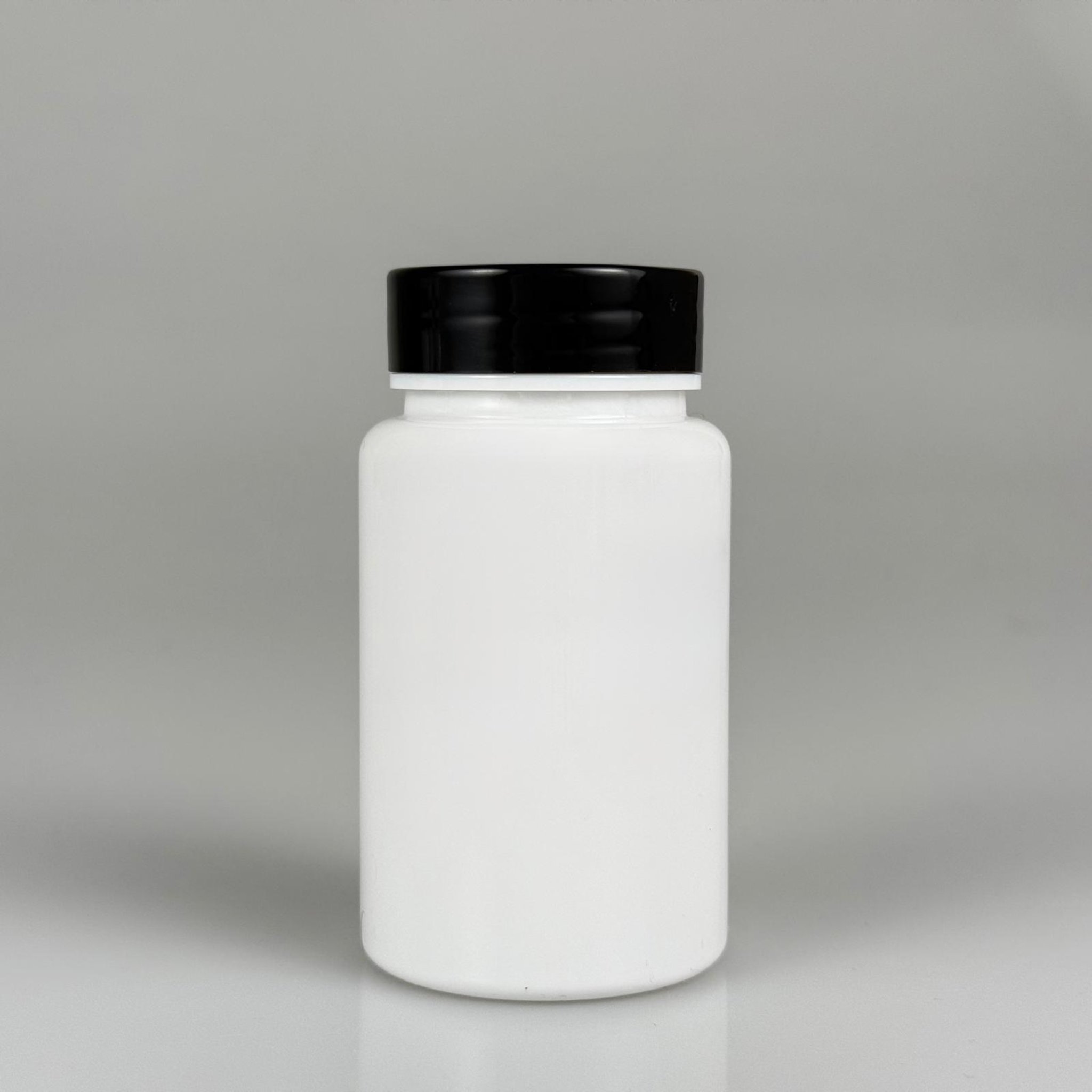 100 CC BEYAZ PET TABLET ŞİŞESİ - SİYAH KAPAKLI - 100 ML KAPSÜL KUTUSU - İLAÇ ŞİŞESİ - MEDİKAL HAP ŞİŞESİ - FARMASÖTİK KAVANOZ