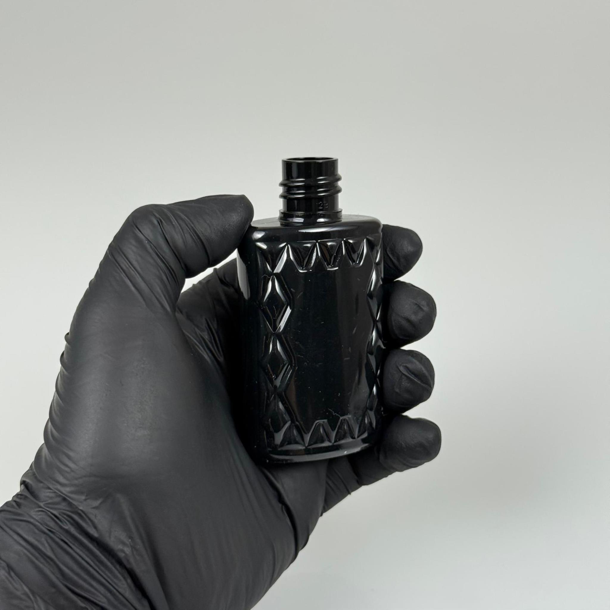 50 CC SİYAH PET KÖŞELİ PARFÜM ŞİŞESİ  - 18 AĞIZ - 50 ML PLASTİK PARFÜM - KOLONYA ŞİŞESİ