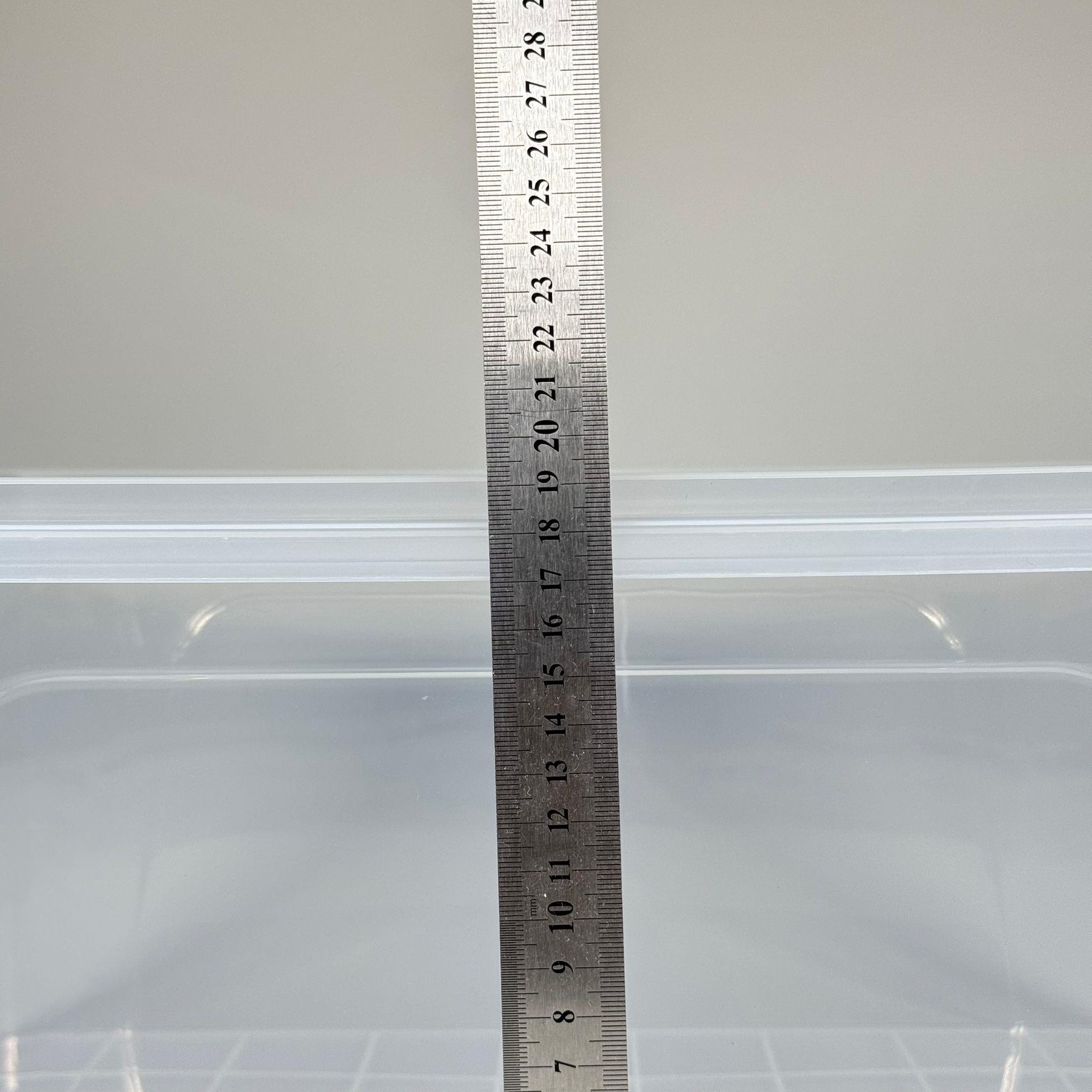 SAKLAMA KABI - DİKDÖRTGEN - 20 LİTRE - 48X30 CM YÜKSEKLİK 19 CM - TEKERLEKLİ SAKLAMA KABI