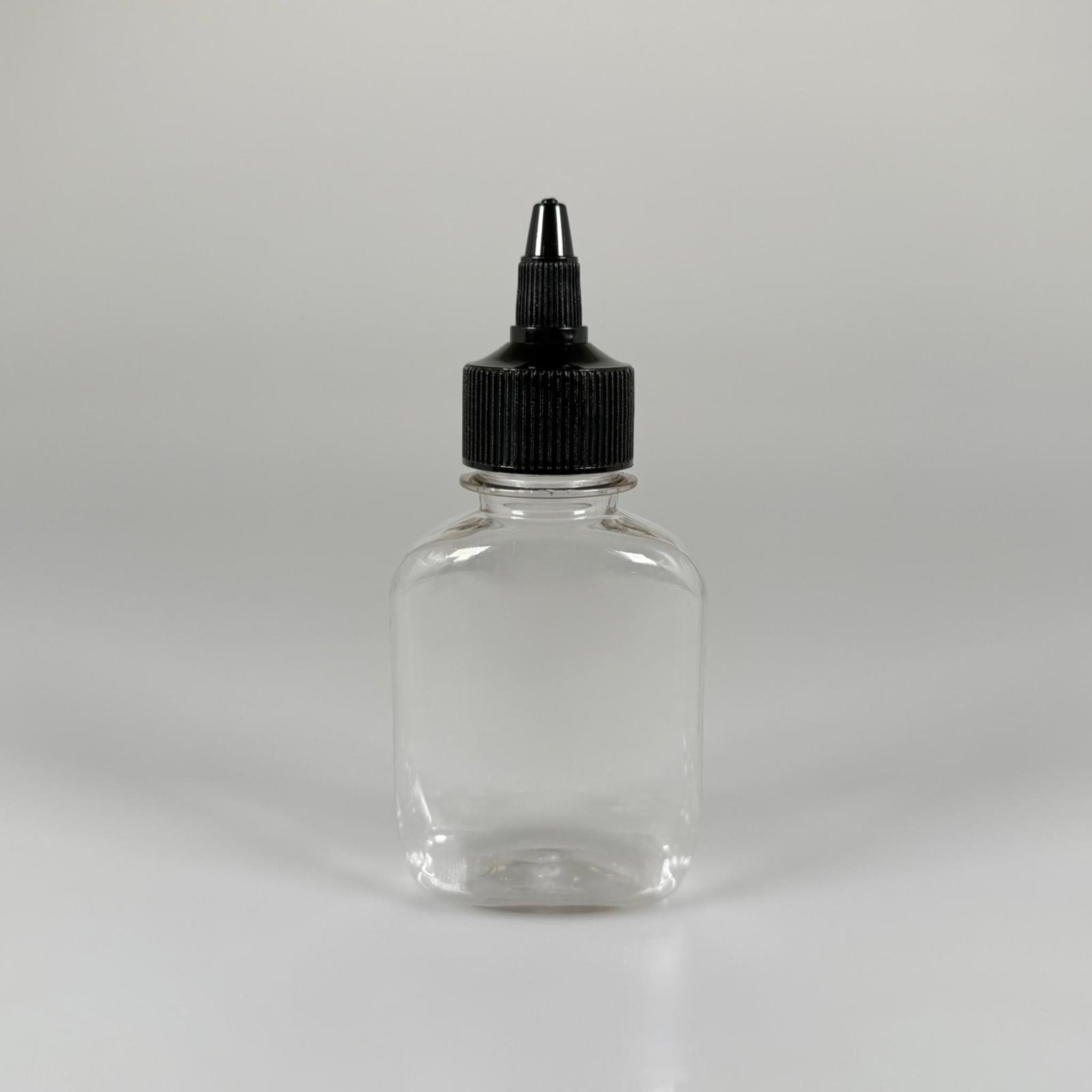 mini yağlık, sosluk - kolayca sıkılabilir 100 ml plastik pet şişe + siyah asansör twist sivri kapak