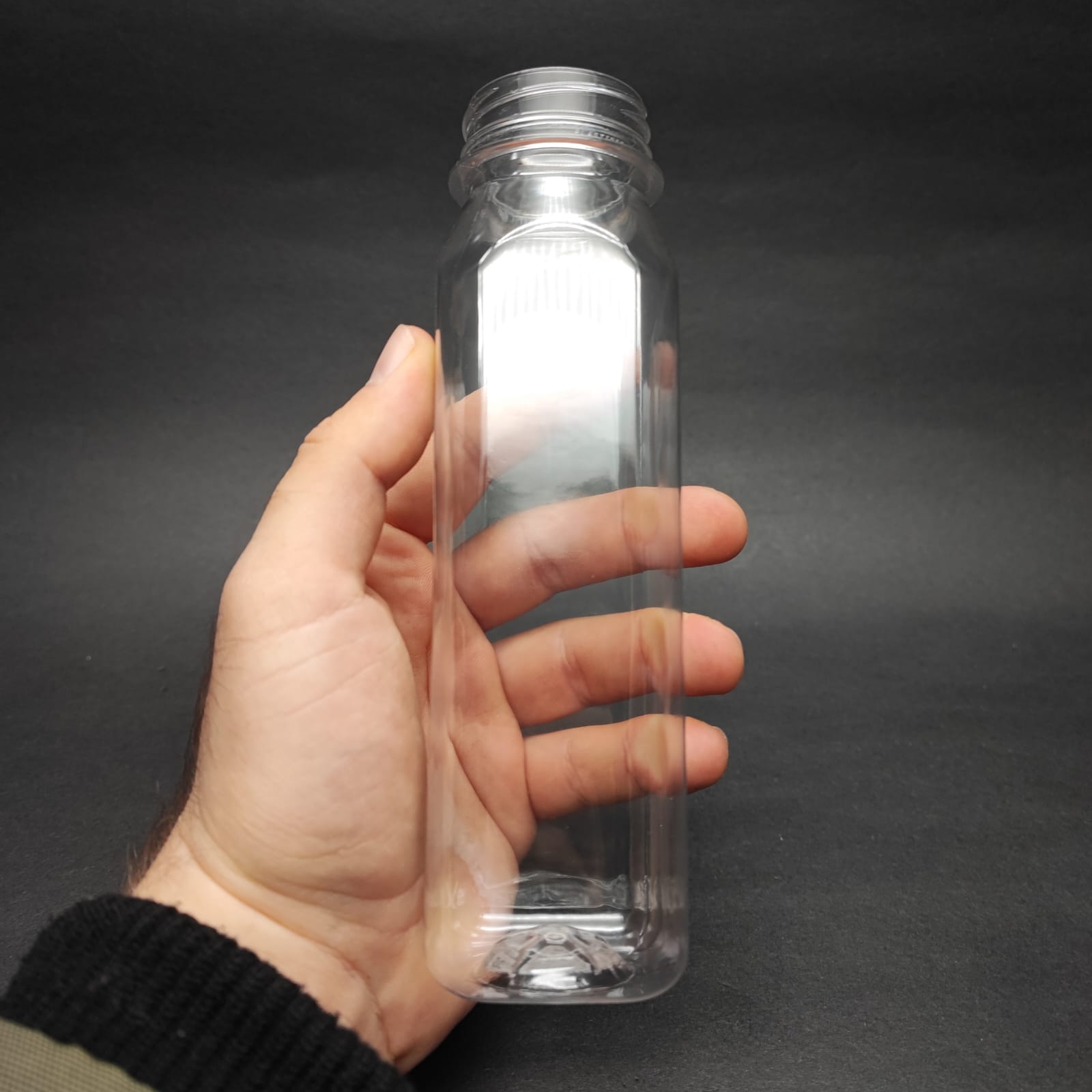 250 CC KARE PET ŞİŞE (19 GR) - GENİŞ AĞIZLI 38 MM AĞIZ KAPAKSIZ - 250 ML DETOX , MEYVE SUYU ŞİŞE , BOŞ DETOKS ŞİŞE