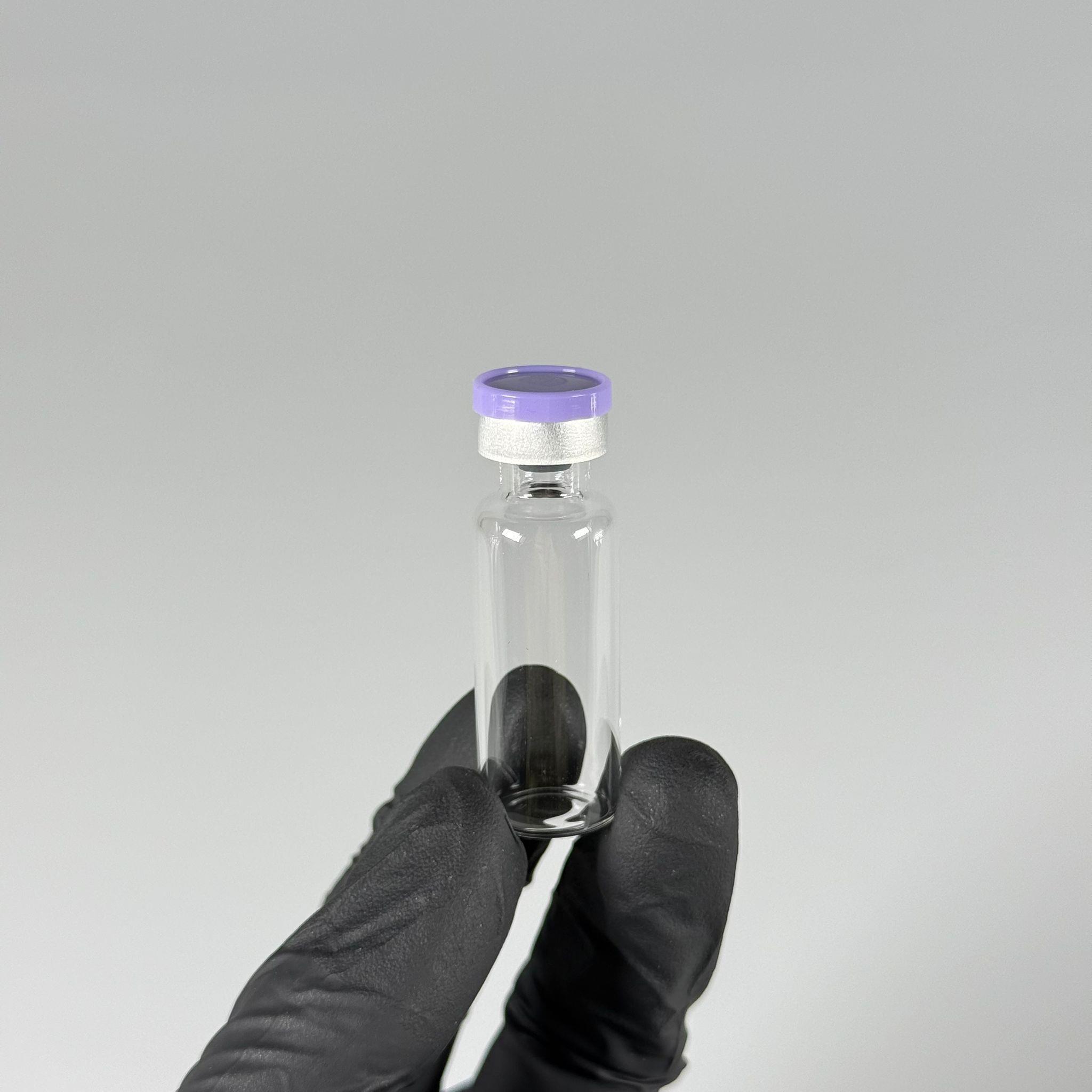 4 ML vial flakon şişe - 13 ağız 4 cc şeffaf cam ilaç şişesi + kauçuk butil enjektör tıpası + mor alüminyum kapaklı takım