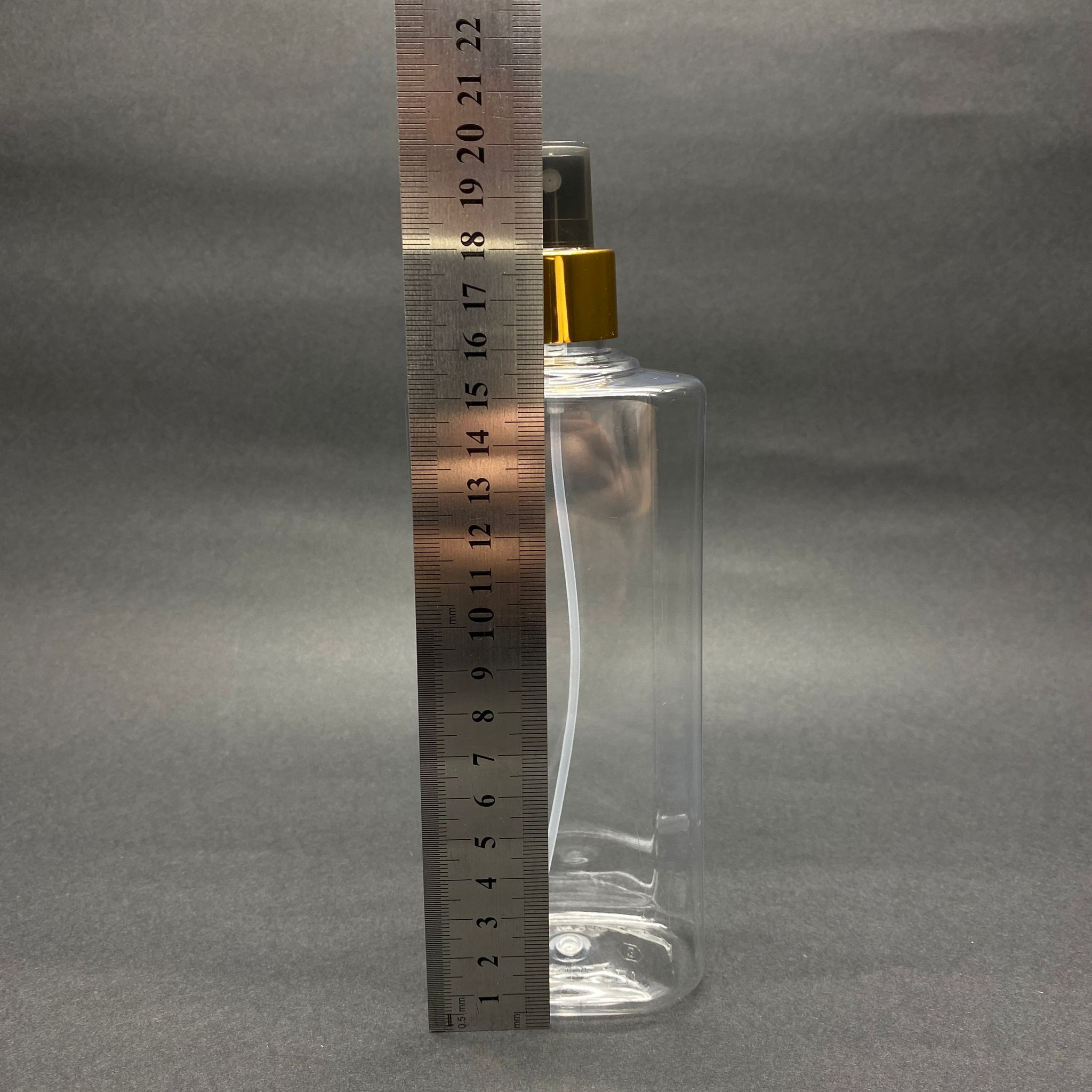 400 CC YASSI MODEL PET ŞİŞE -GOLD SPREYLİ - 400 ML PLASTİK SPREYLİ ŞİŞE