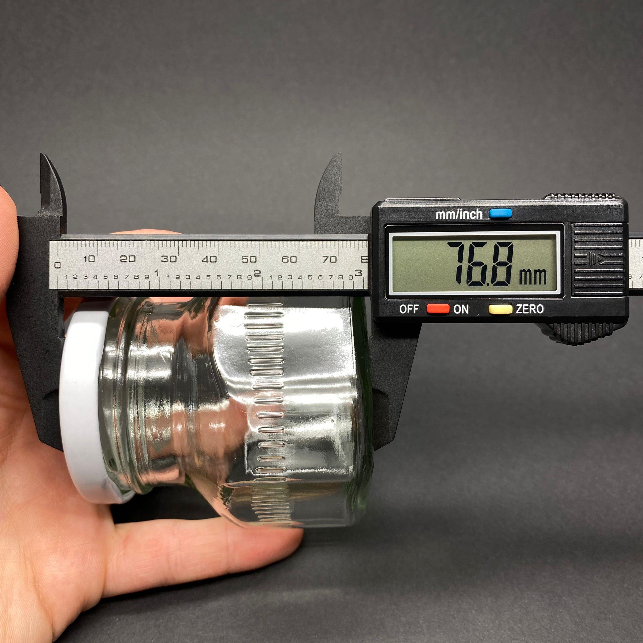 150 CC KARE CAM KAVANOZ - AĞIZ ÇAPI 58 MM - BEYAZ KAPAKLI
