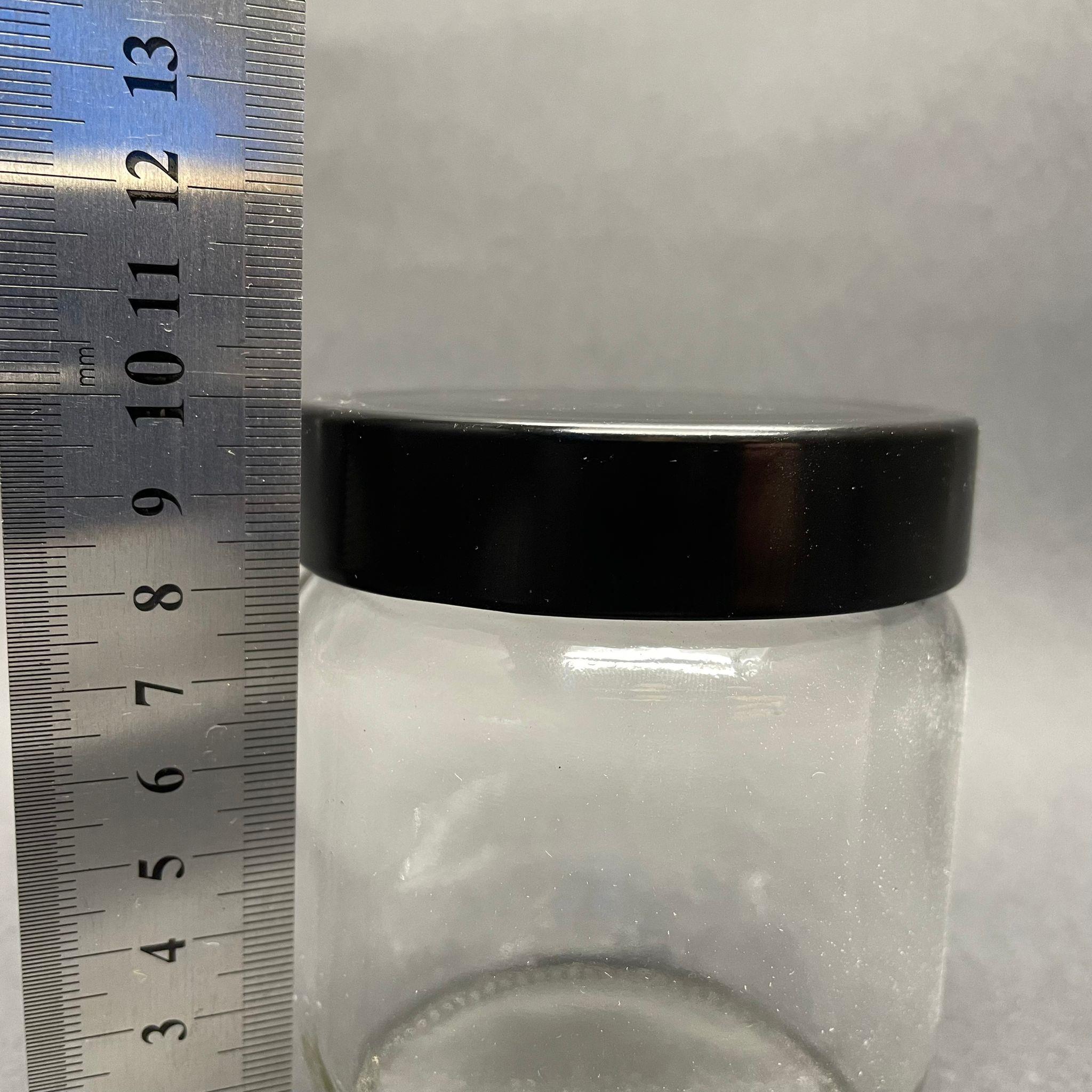 425 CC CAM KAVANOZ - DERİN SİYAH LÜKS METAL KAPAKLI - 425 ML CAM KAVANOZ - DERİN ETEK KAPAKLI