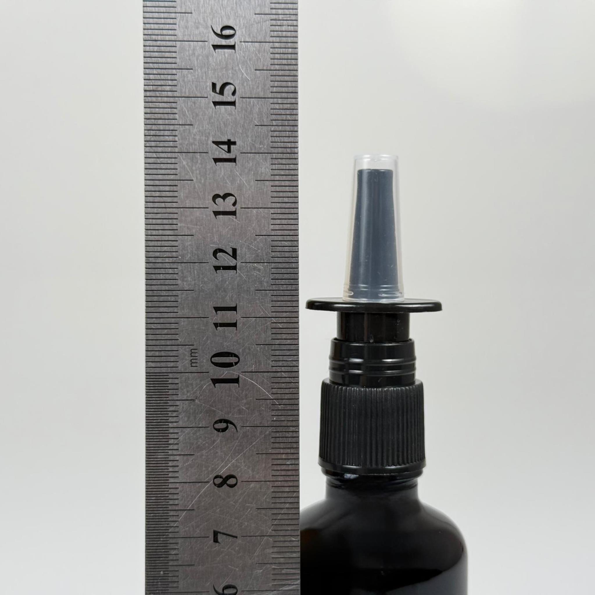 50 CC SİYAH CAM ŞİŞE - SİYAH NAZAL BURUN SPREYLİ TAKIM - 50 ML BURUN SPREYLİ CAM ŞİŞE