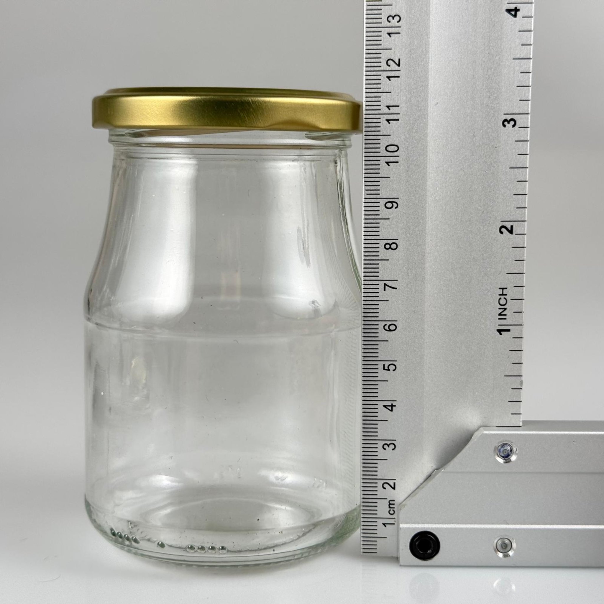 370 CC HENGSTENBERG CAM KAVANOZ + GOLD DÜĞMELİ KAPAKLI TAKIM - 370 ML  CAM KAVANOZ