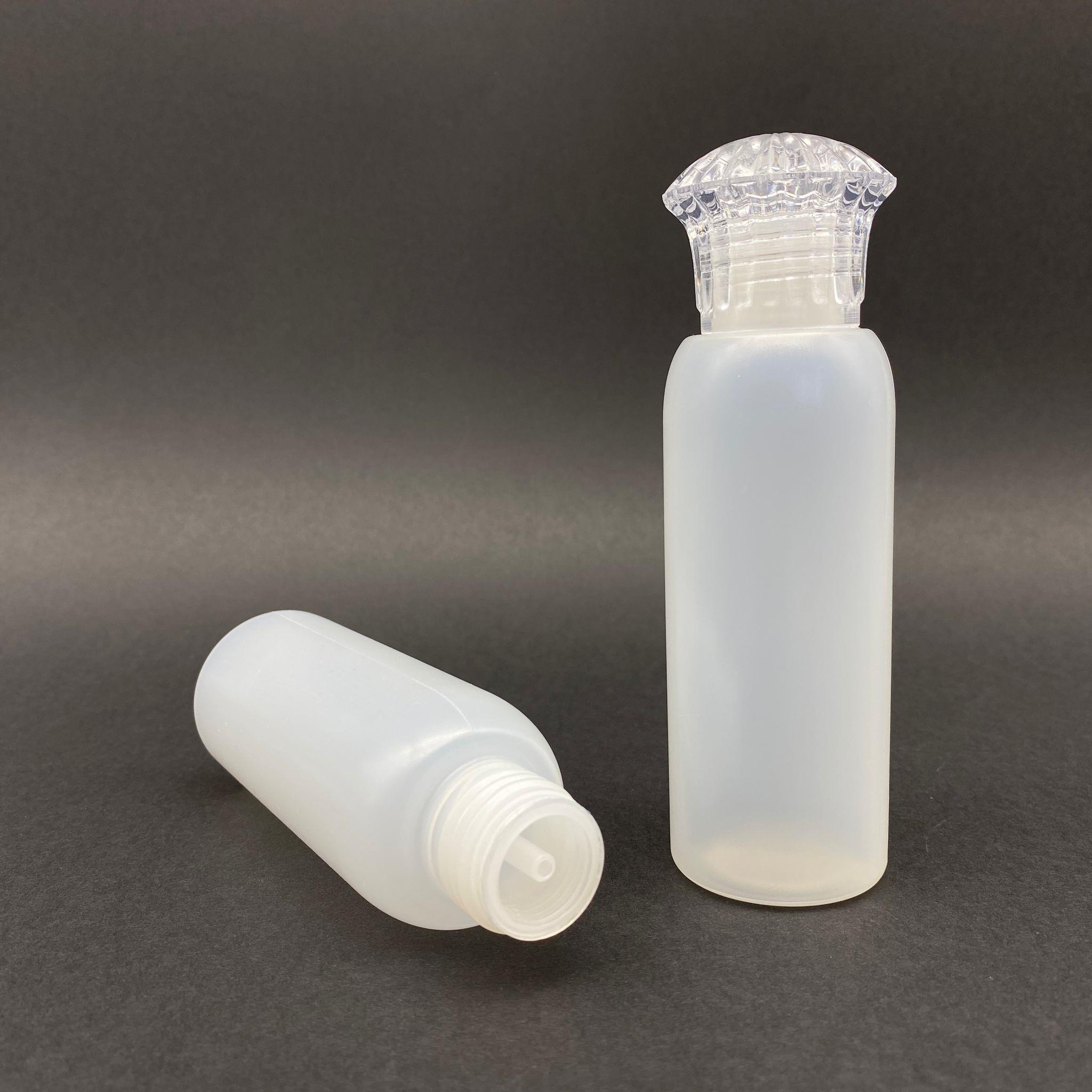 100 CC SERT NATÜREL ŞİŞE - KRİSTAL KAPAKLI - KOLONYA TIPALI - 100 ML PLASTİK KOLONYA ŞİŞESİ