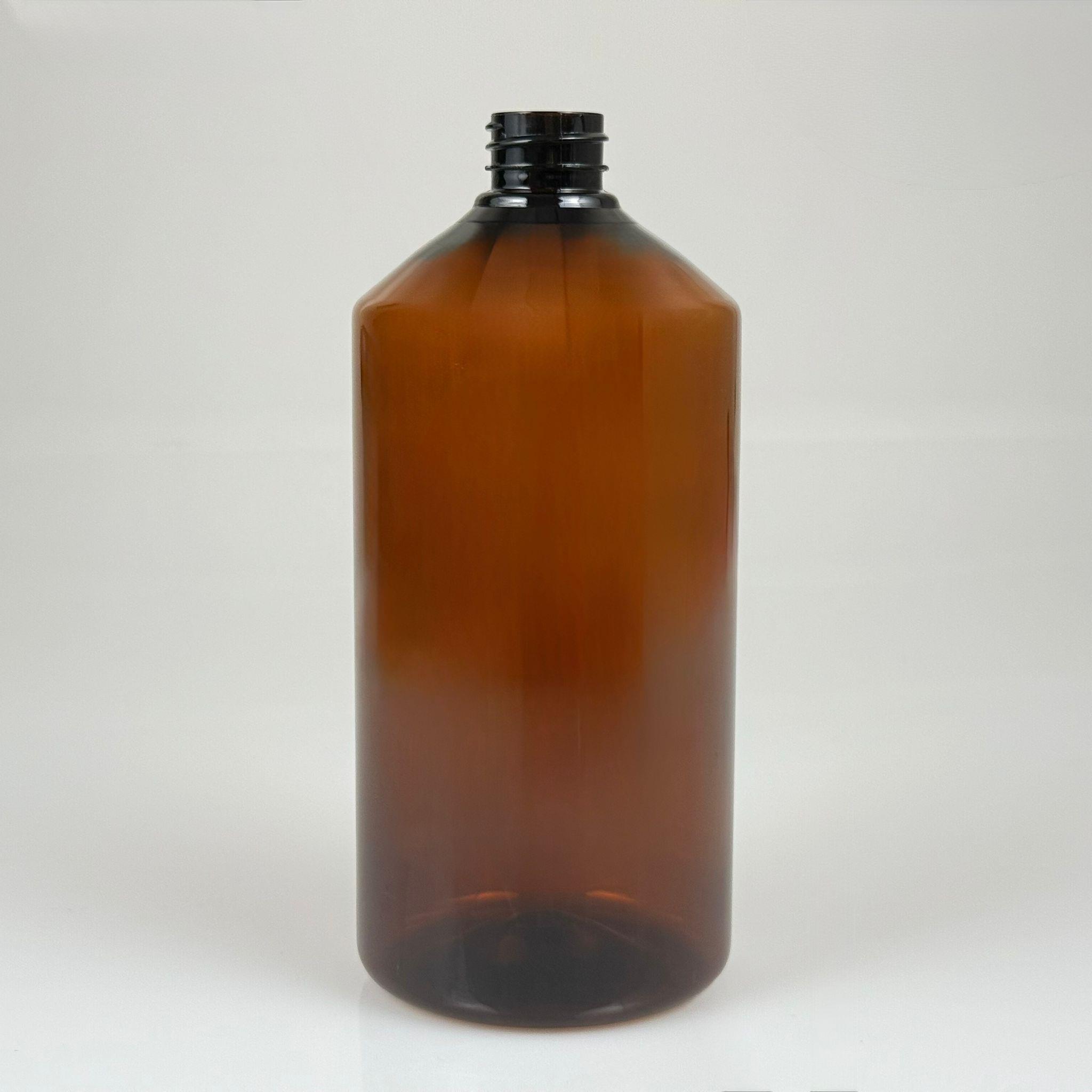 950 CC AMBER SERT PLASTİK ŞİŞE KAPAKSIZ (28 AĞIZ) - KALIN (45 GR)