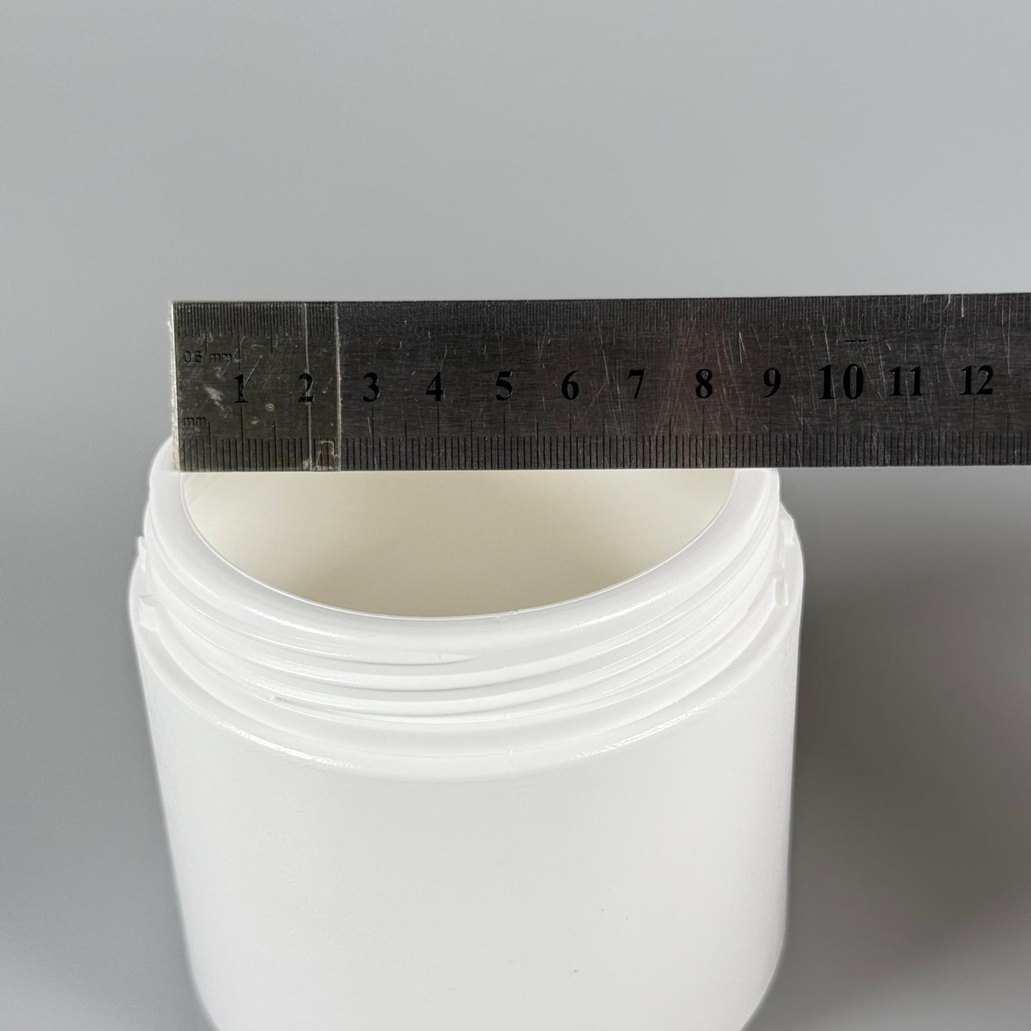 500 CC POMAT KUTUSU KİLİTLİ KAPAKLI BEYAZ - 500 ML PE POLİETİLEN KREM KAVANOZU