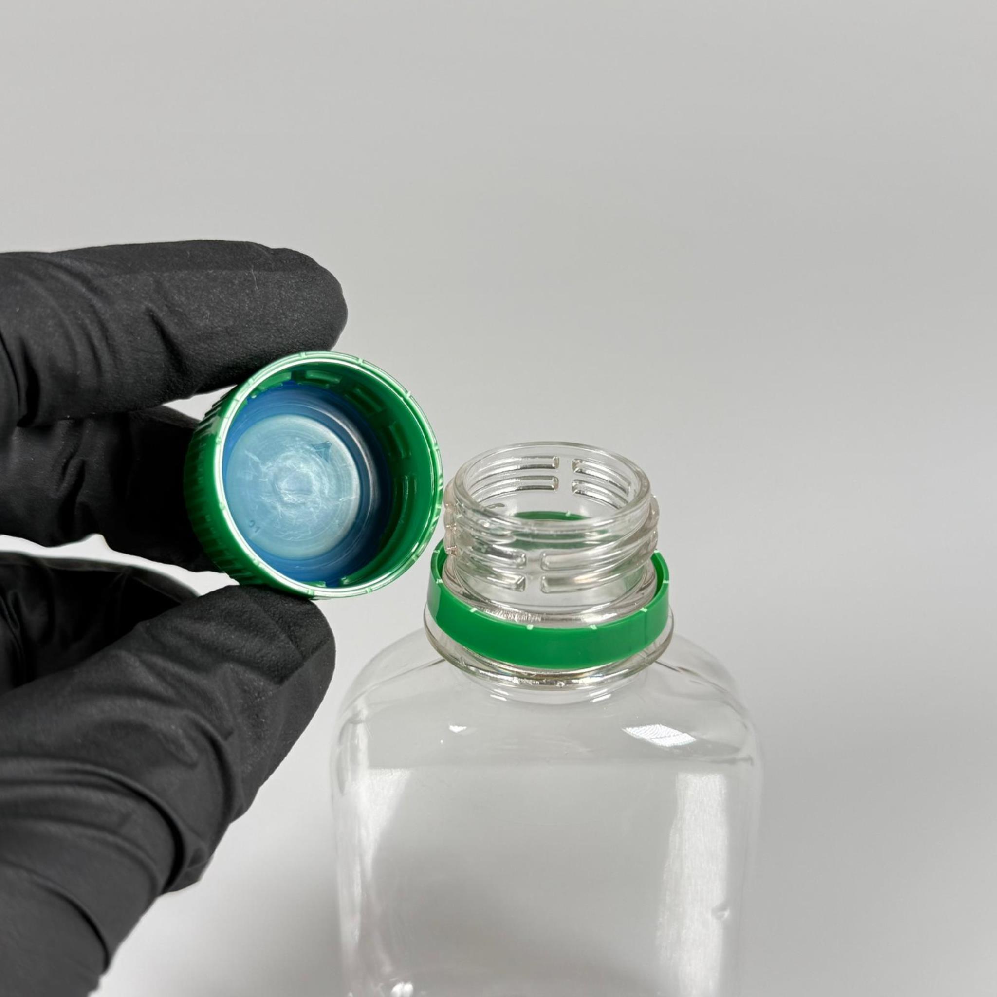 100 CC KİLİTLİ CONTALI KAPAKLI PLASTİK ŞİŞE - 100 ML PET ŞİŞE KALIN (15 GR) - ELLE KAPATARAK KİLİTLENİR SIZDIRMAZ YEŞİL KAPAK - NUMUNE ŞİŞESİ