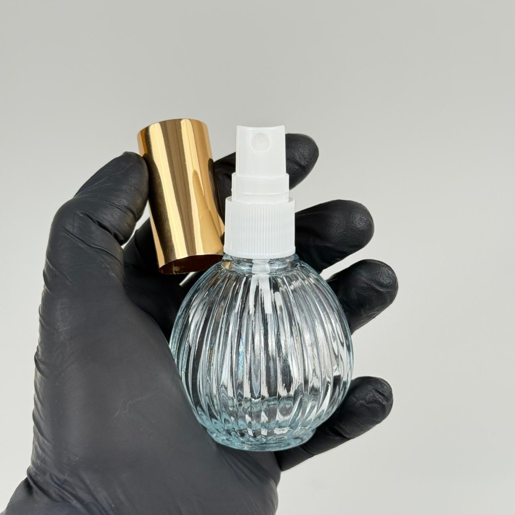50 CC ÇİZGİLİ TOP CAM ŞİŞE + GOLD SPREY FISFIS - 50 ML HEDİYELİK CAM KOLONYA ŞİŞESİ - PARFÜM ESANS ŞİŞESİ - DÜĞÜN, NİŞAN, SÖZ, KINA, CENAZE, PROMOSYON, PARFÜM İÇİN HEDİYELİK KOLONYA ŞİŞELERİ