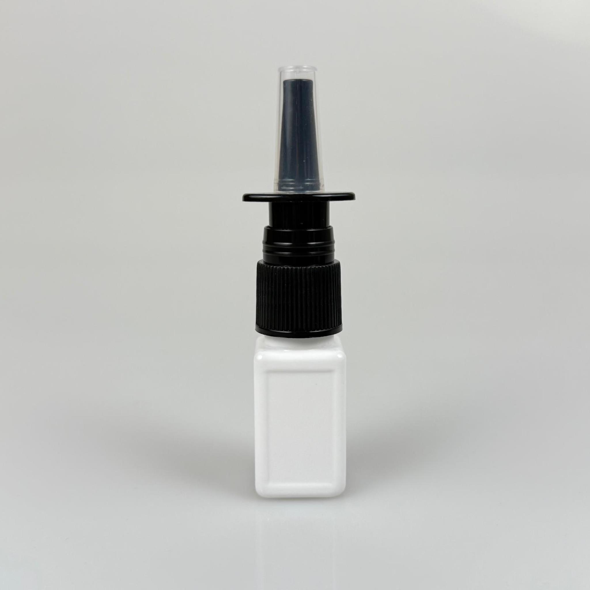 10 CC BEYAZ KARE PET ŞİŞE- SİYAH NAZAL BURUN SPREYLİ 10 ML PLASTİK ŞİŞE