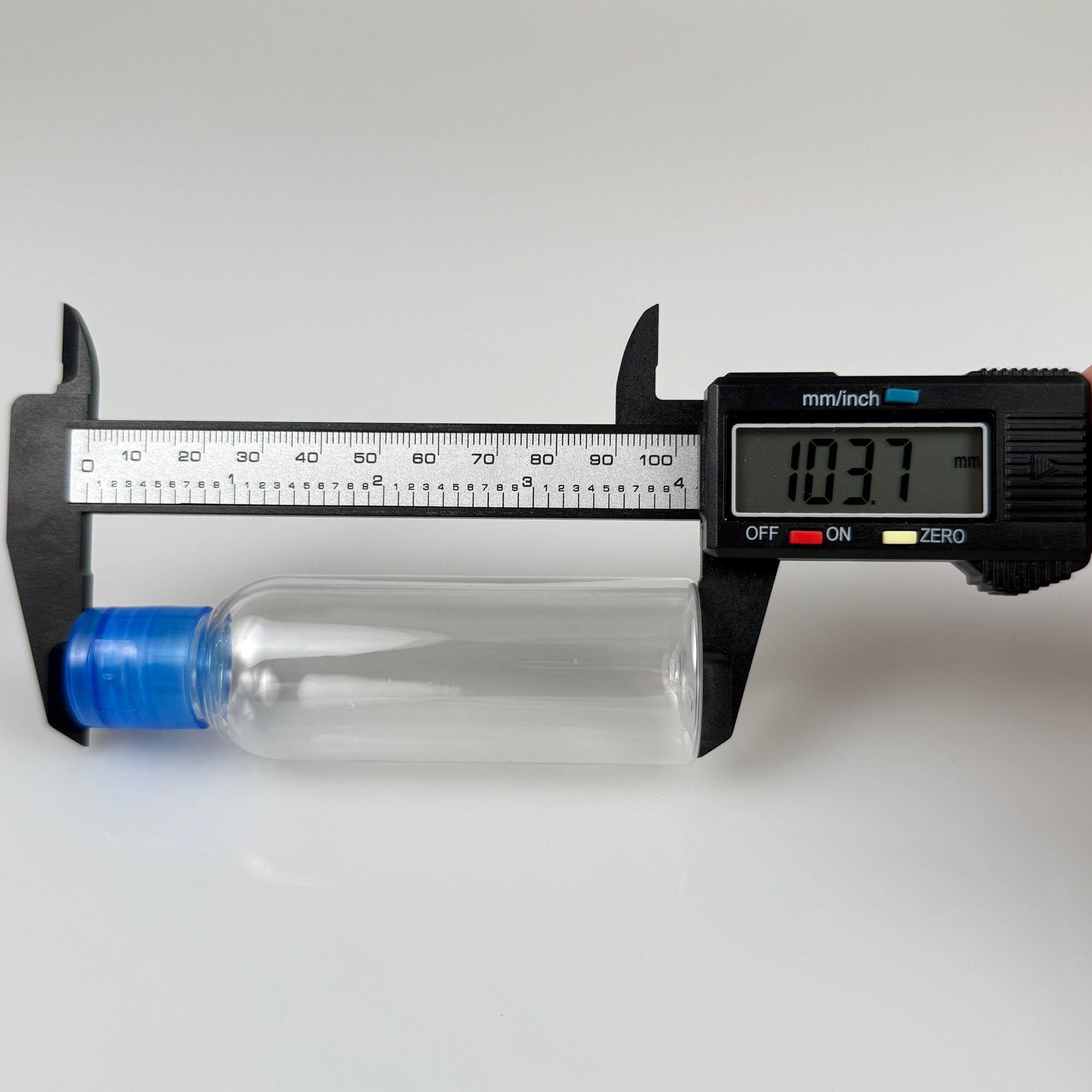 50 CC SİLİNDİR PET ŞİŞE + MAVİ FLİPTOP KAPAK - 50 ML PROMOSYON KOLONYA İÇİN BOŞ ŞİŞE