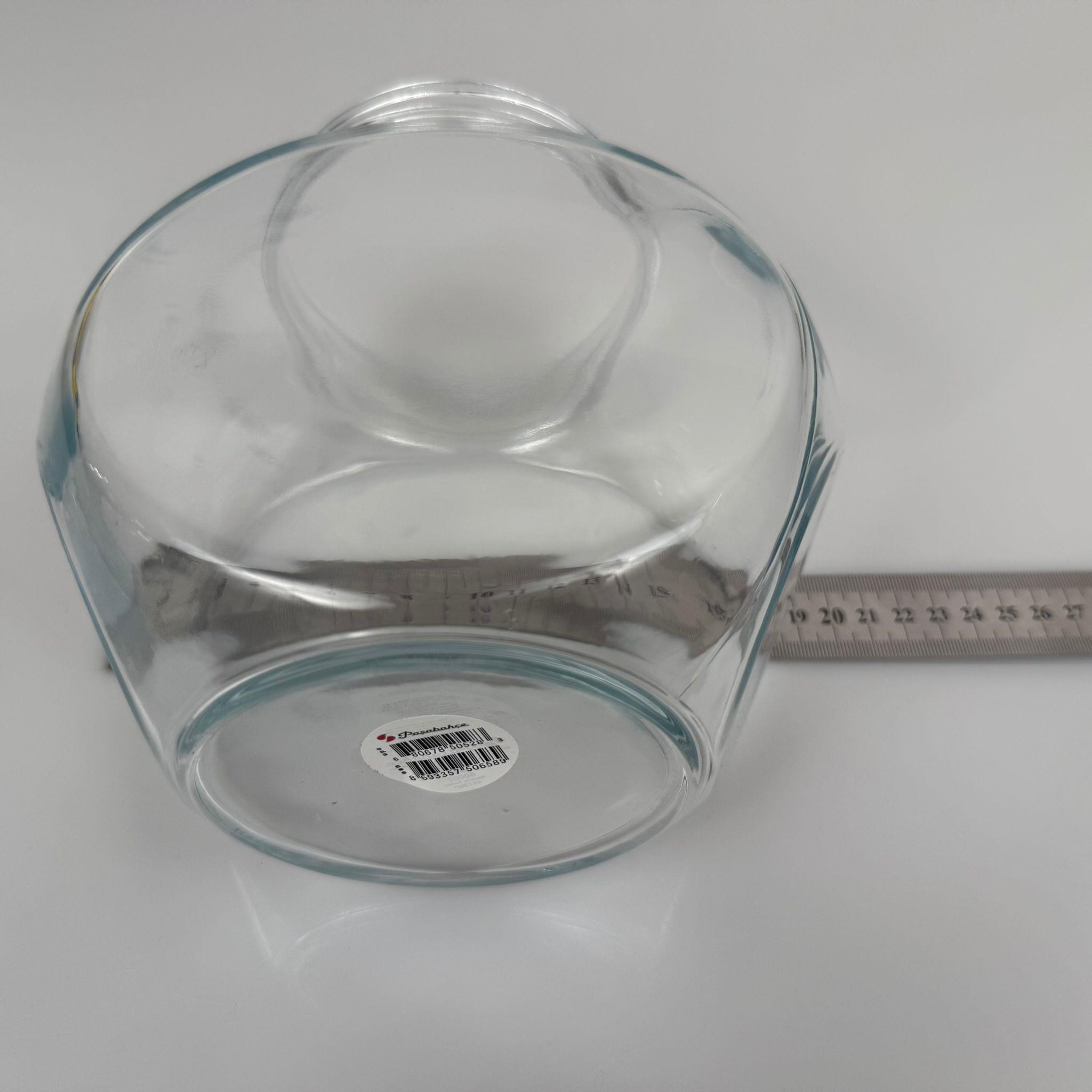 PAŞABAHÇE KODU 80000 ÜÇ DİPLİ YATIK CAM KAVANOZ EBAT 1500 CC - KAPAKSIZ