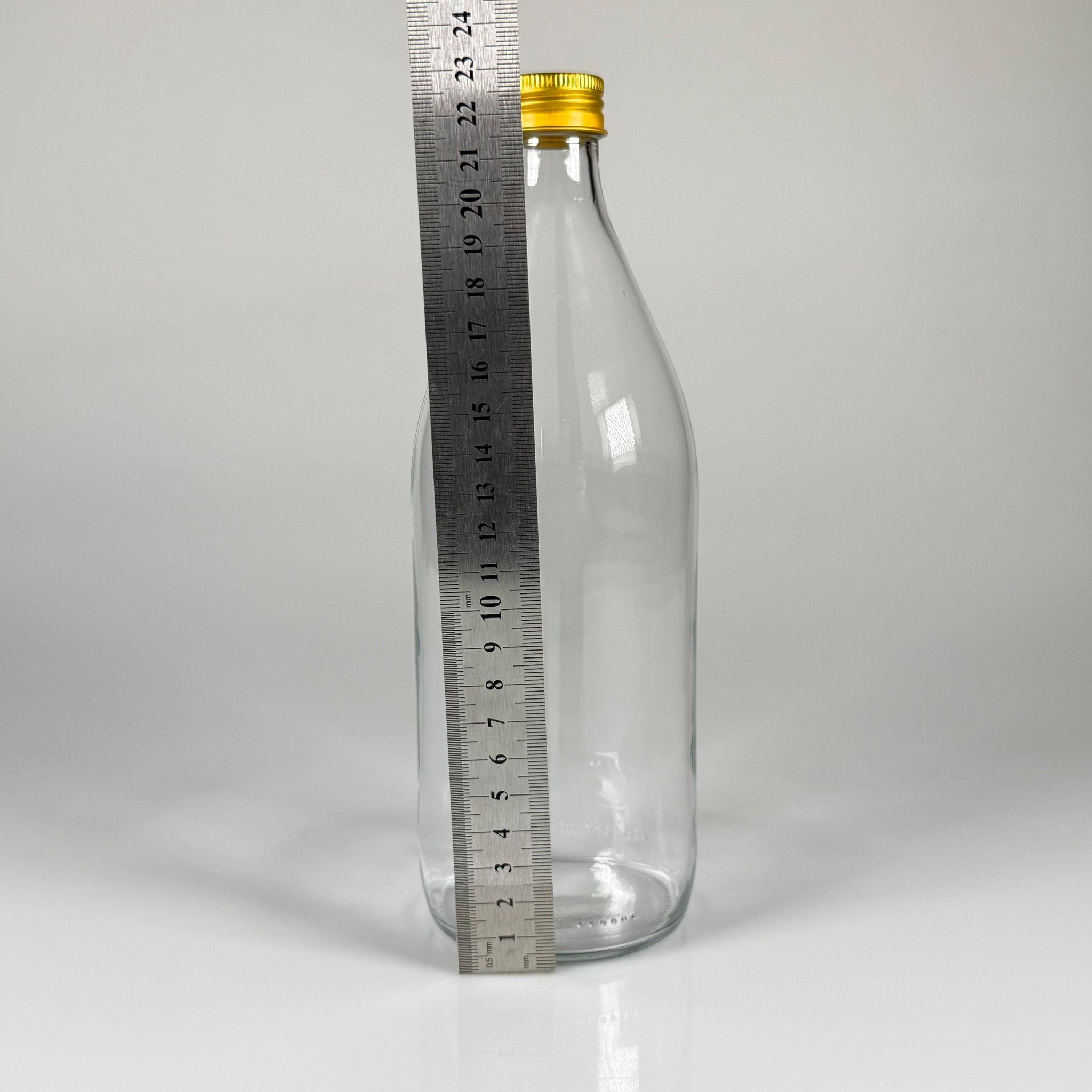 750 ML LÜKS CAM SU ŞİŞESİ - 750 CC BOŞ CAM SU ŞİŞELERİ - GOLD ALÜMİNYUM METAL KAPAKLI (ELLE AÇILIP KAPANABİLİR) - RESTORAN, CAFE, OTEL VS İÇİN PREMİUM CAM ŞİŞE