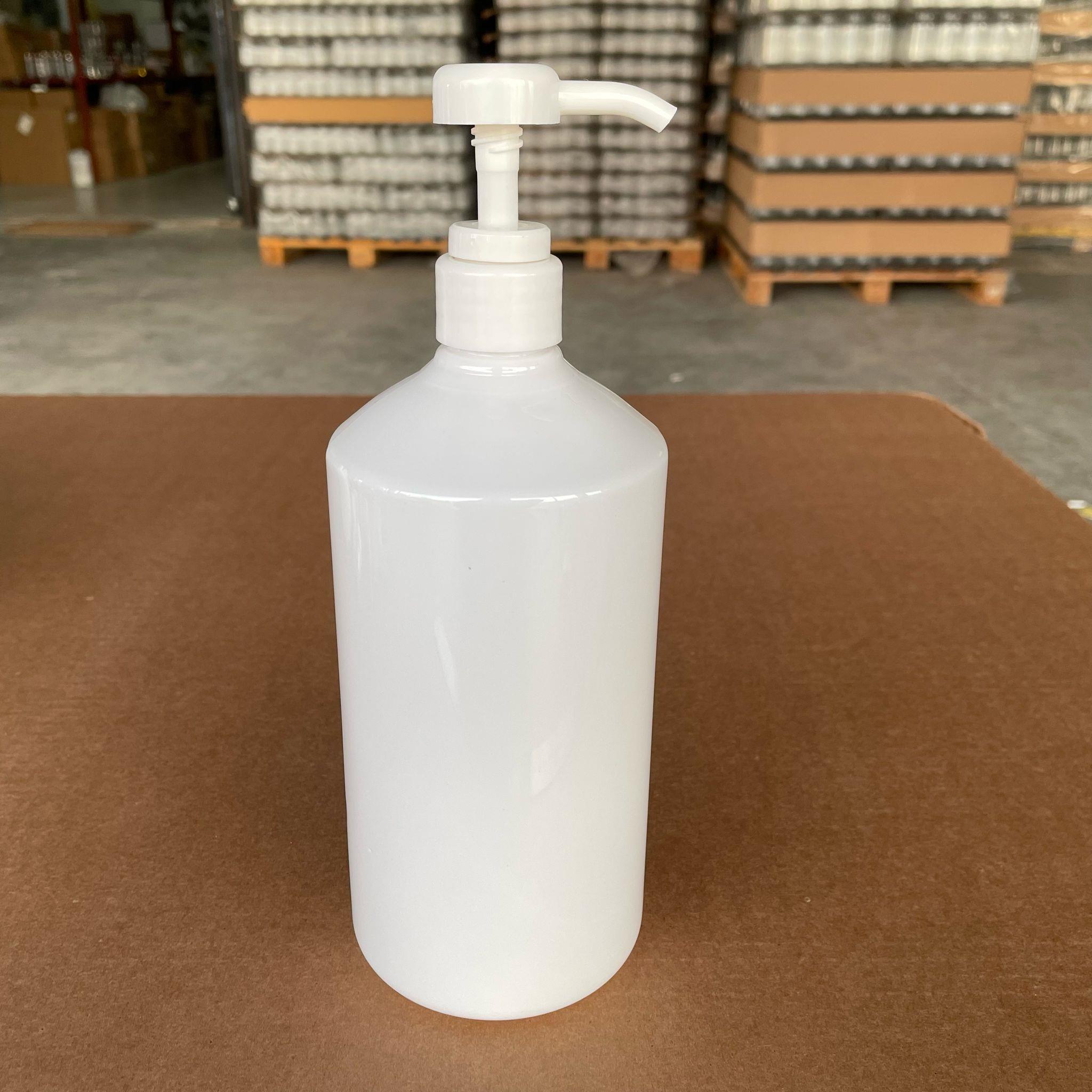 950 CC BEYAZ KÜT PET ŞİŞE - BEYAZ DOZAJ POMPALI (HER BASMADA 4 CC SIVI ATAR) - 950 ML POMPALI ŞİŞE - ŞURUP, ŞAMPUAN, KREM GİBİ YOĞUN KIVAMLI SIVILARDA KULLANILIR
