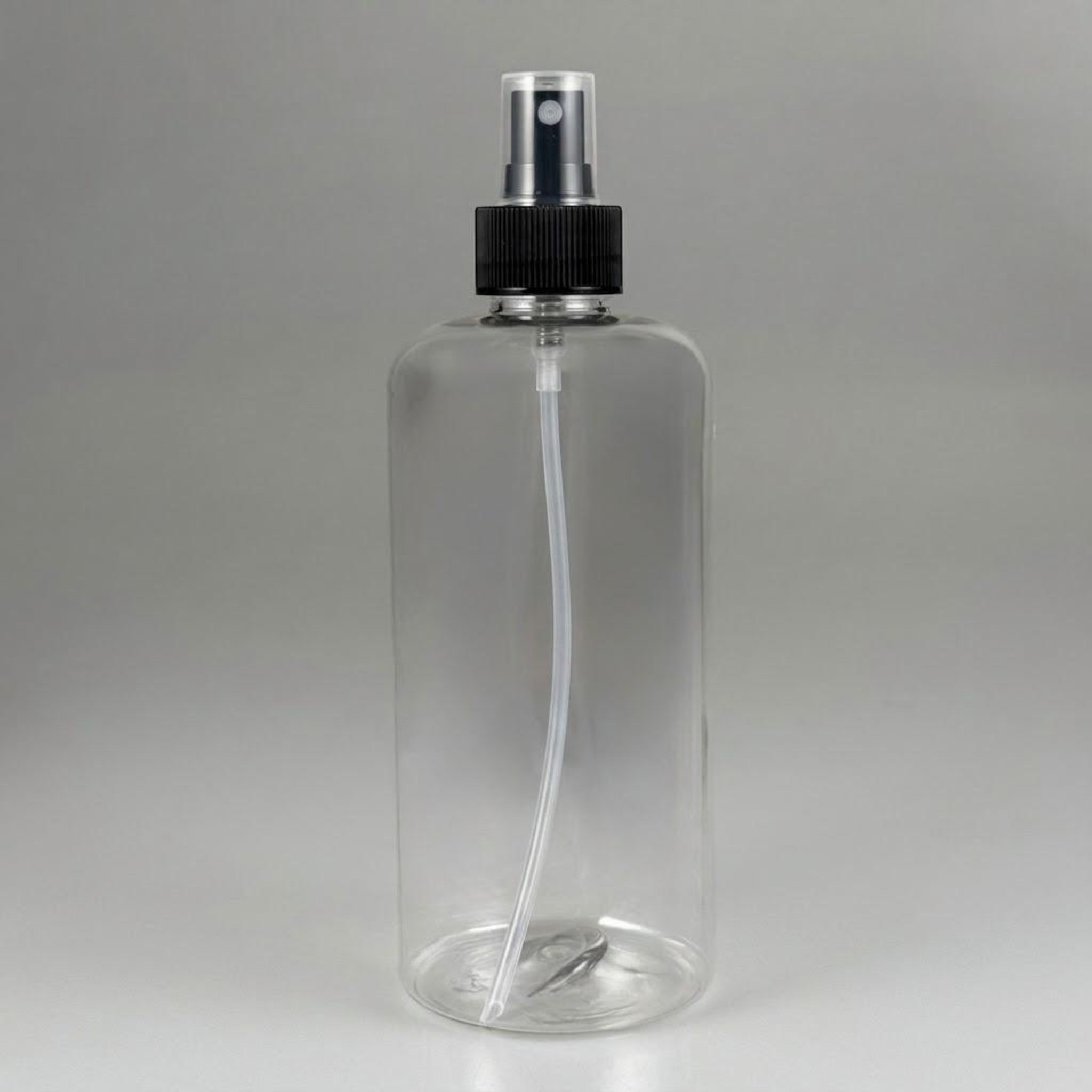 500 CC UZUN SİLİNDİR PET ŞİŞE KALIN (26 GR) - SİYAH PARMAK SPREYLİ - 500 ML PET ŞİŞE